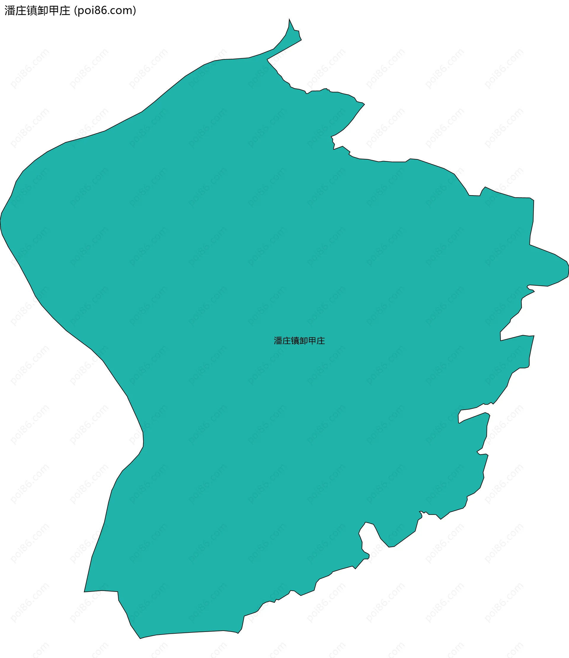 潘庄镇卸甲庄边界地图