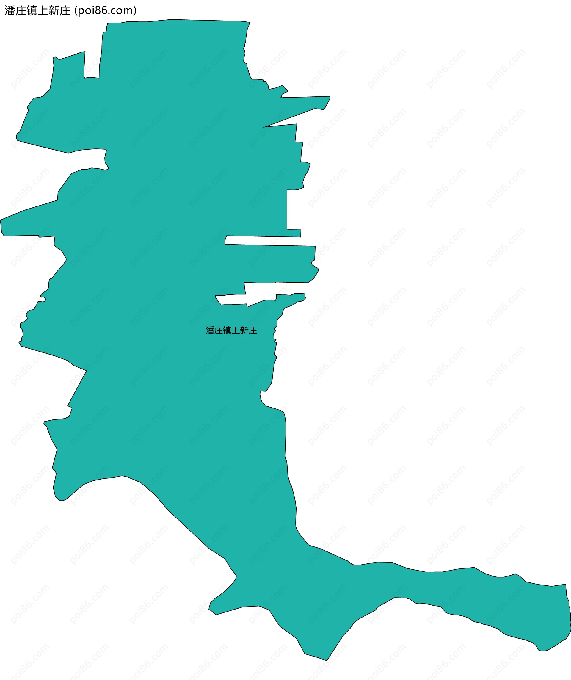 潘庄镇上新庄边界地图