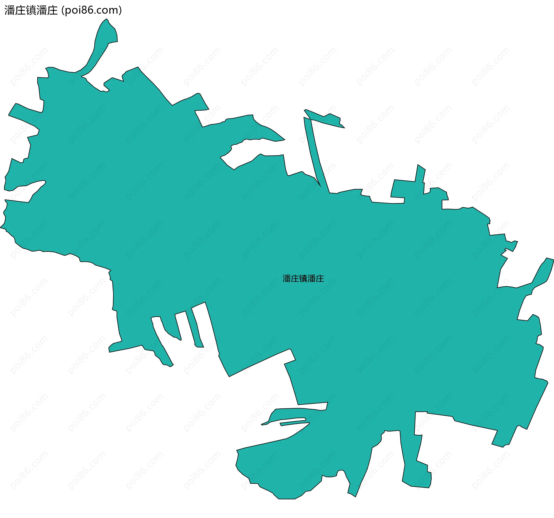 潘庄镇潘庄边界地图