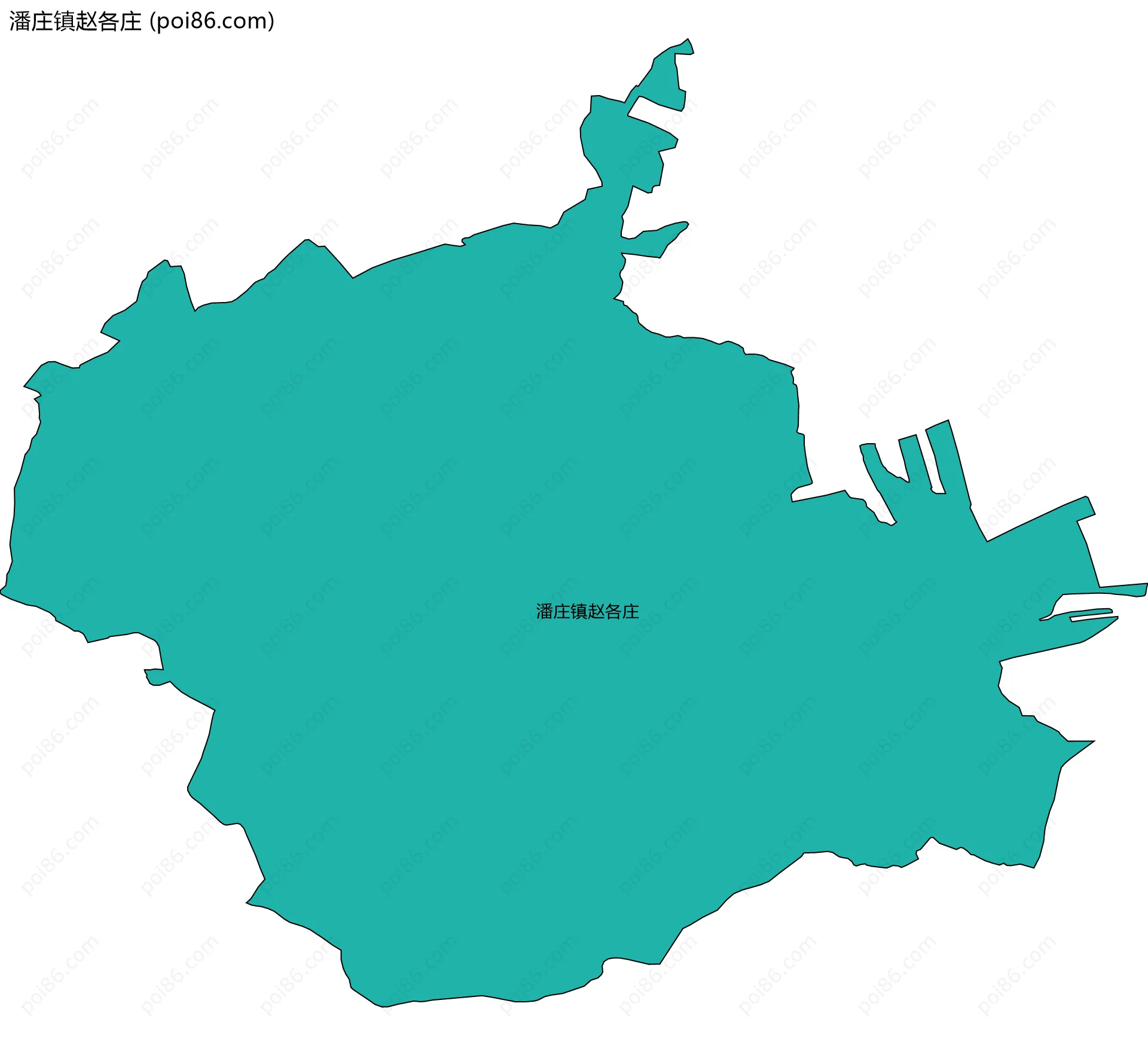 潘庄镇赵各庄边界地图