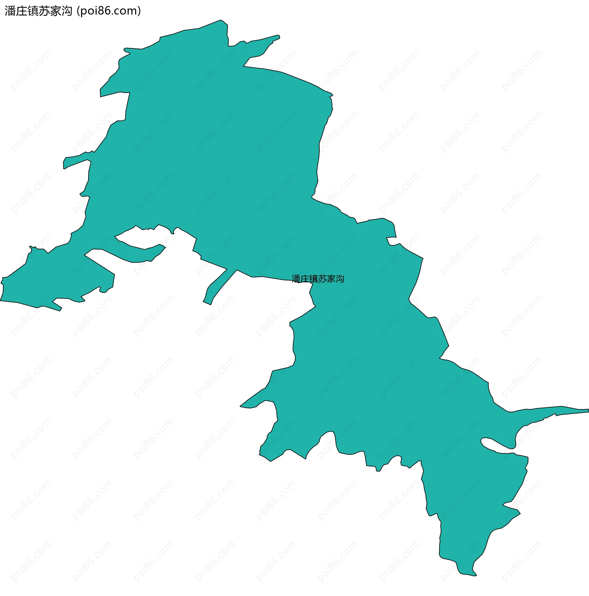 潘庄镇苏家沟边界地图