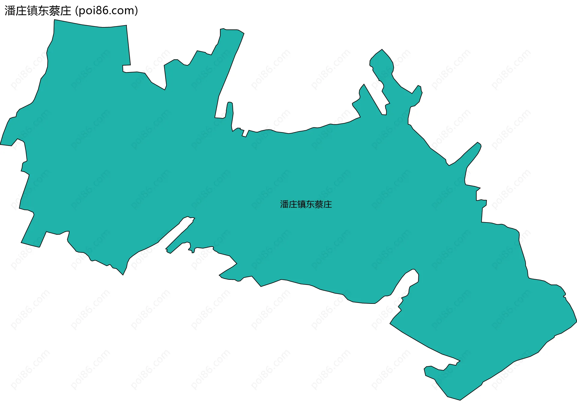 潘庄镇东蔡庄边界地图