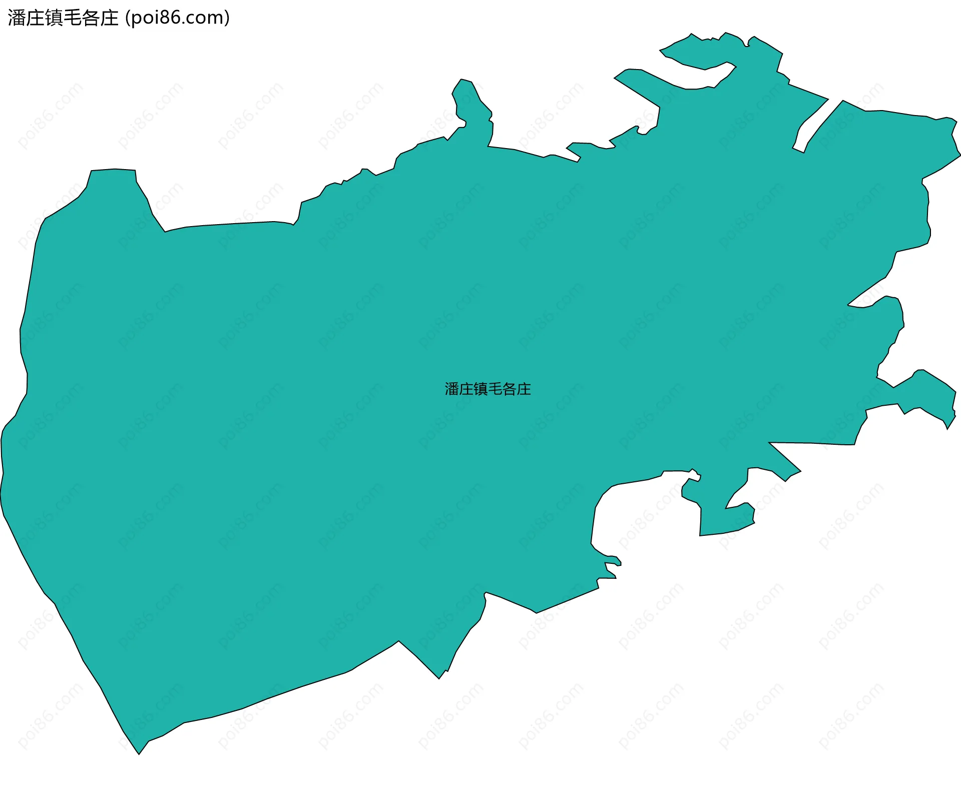 潘庄镇毛各庄边界地图