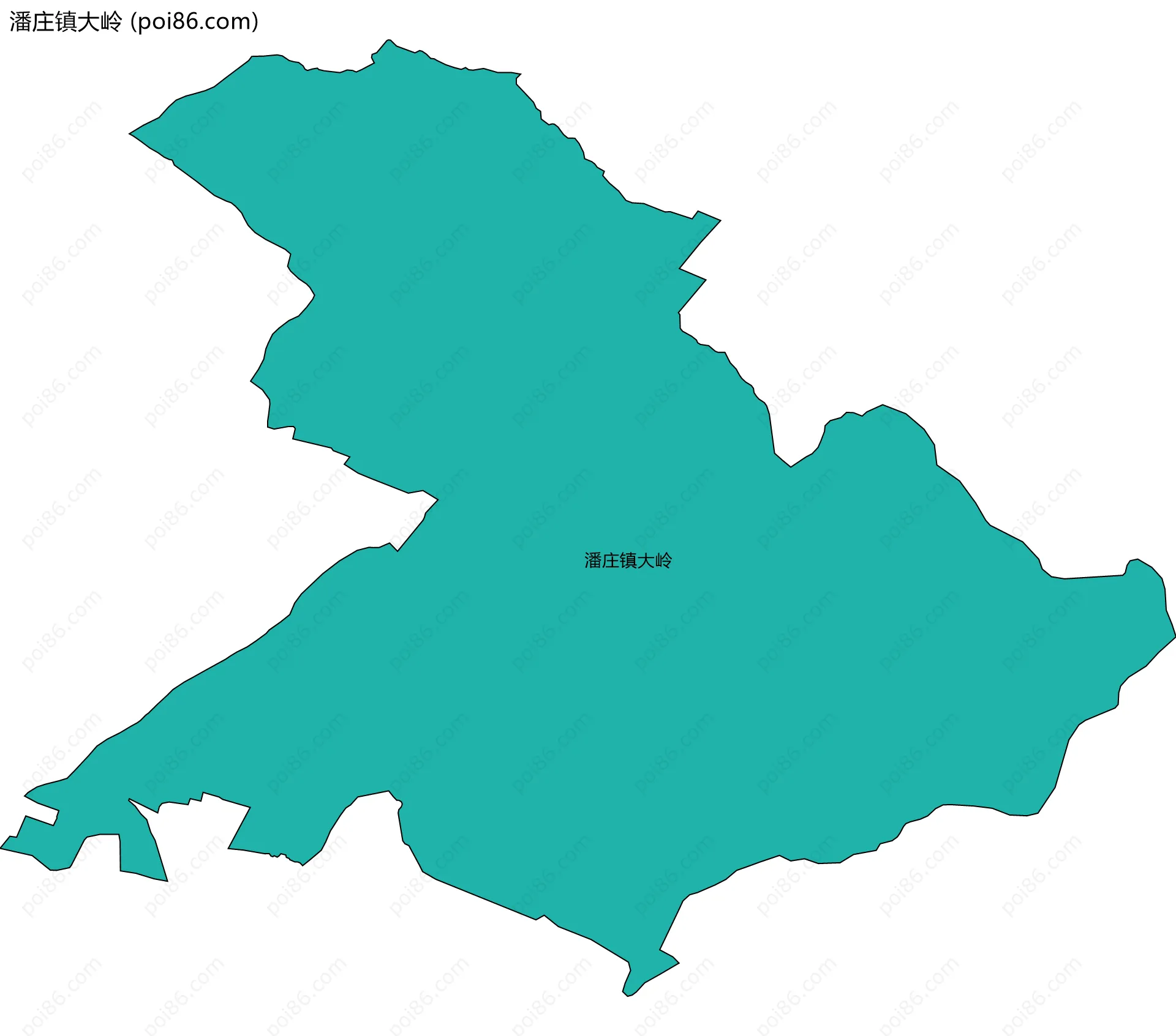 潘庄镇大岭边界地图