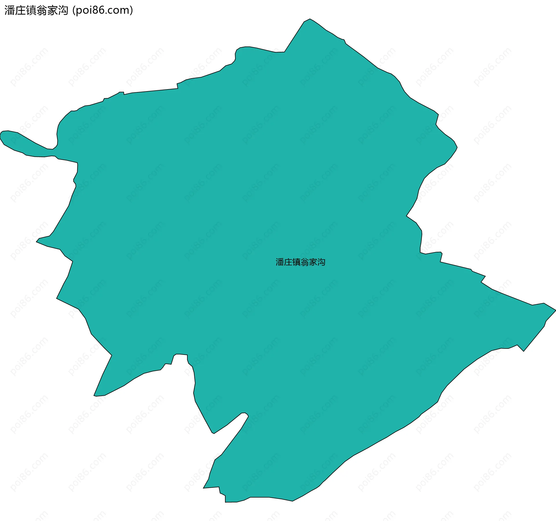 潘庄镇翁家沟边界地图