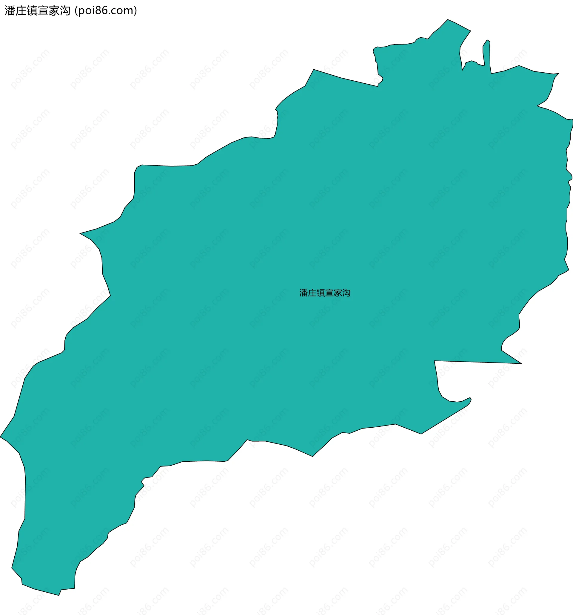 潘庄镇宣家沟边界地图