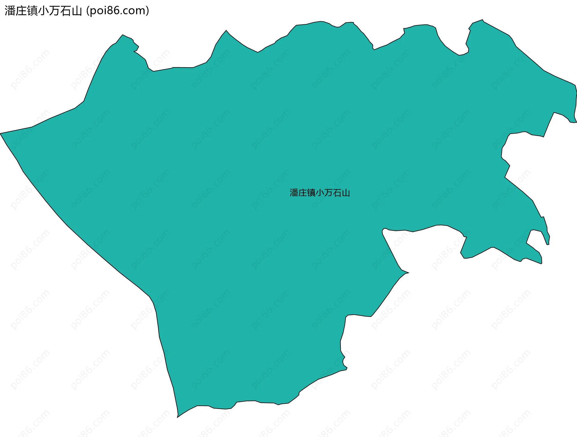 潘庄镇小万石山边界地图