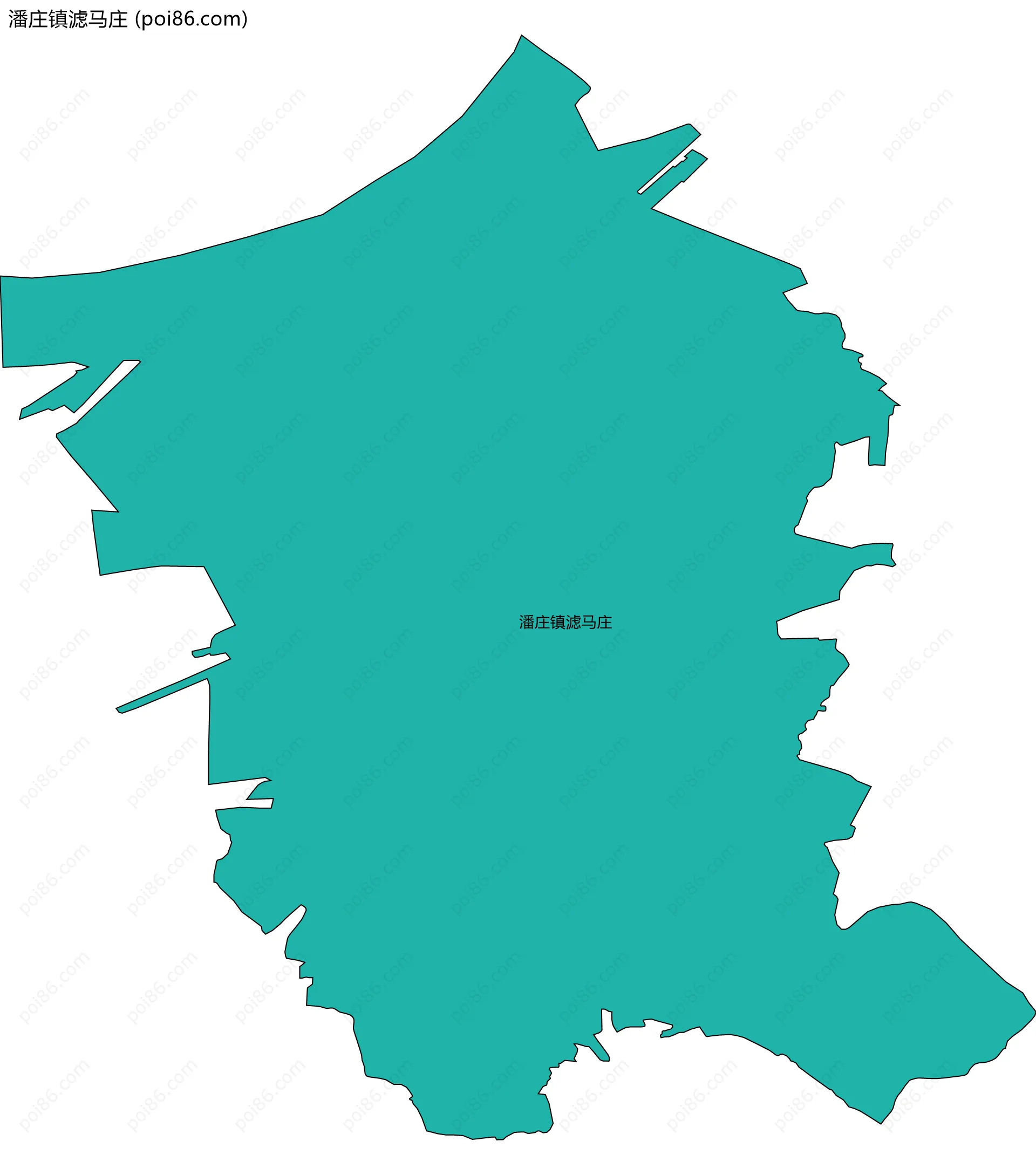 潘庄镇滤马庄边界地图