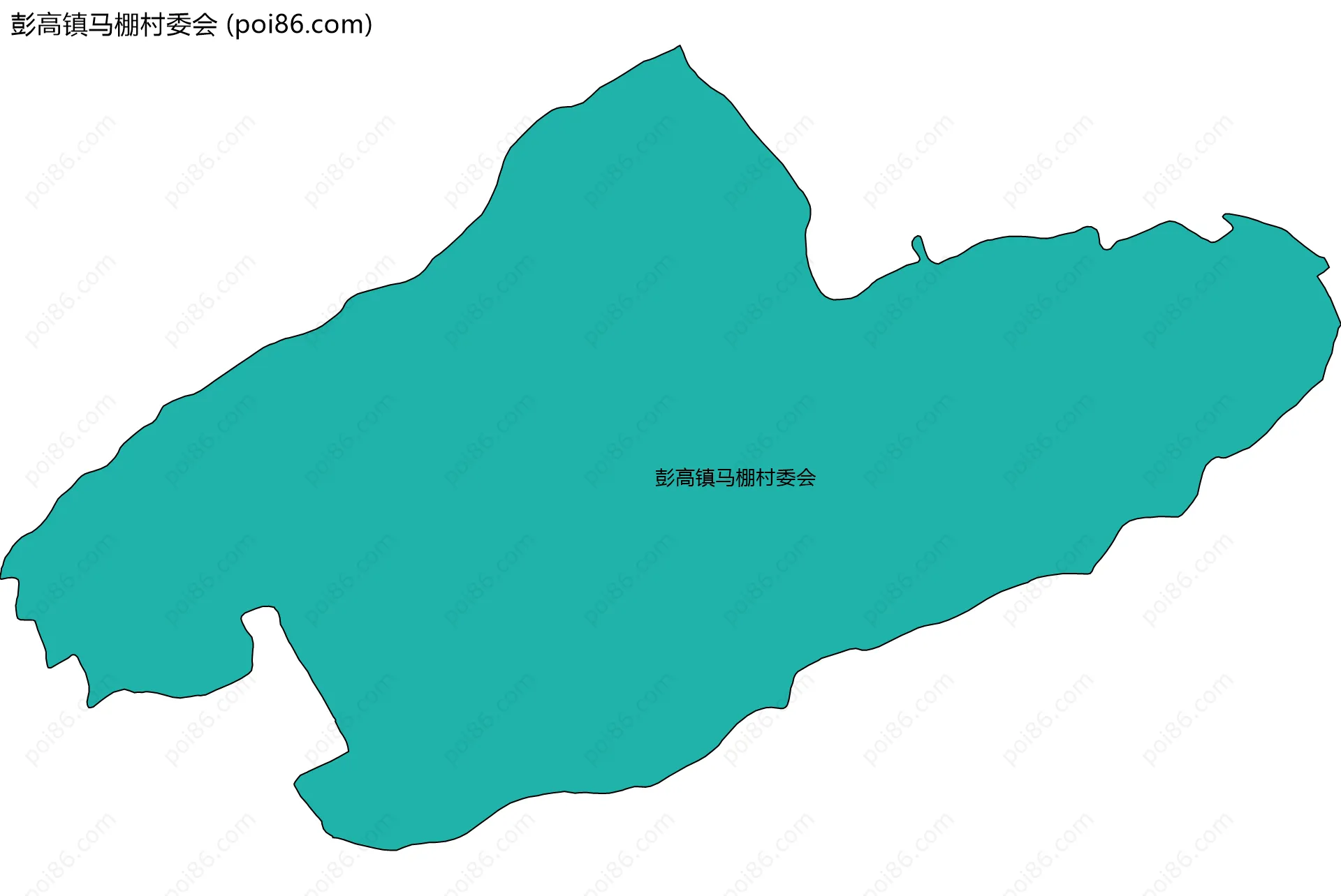 彭高镇马棚村委会边界地图