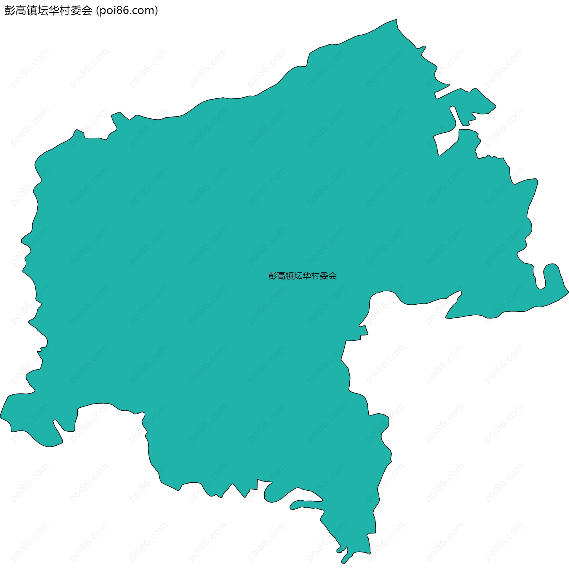 彭高镇坛华村委会边界地图