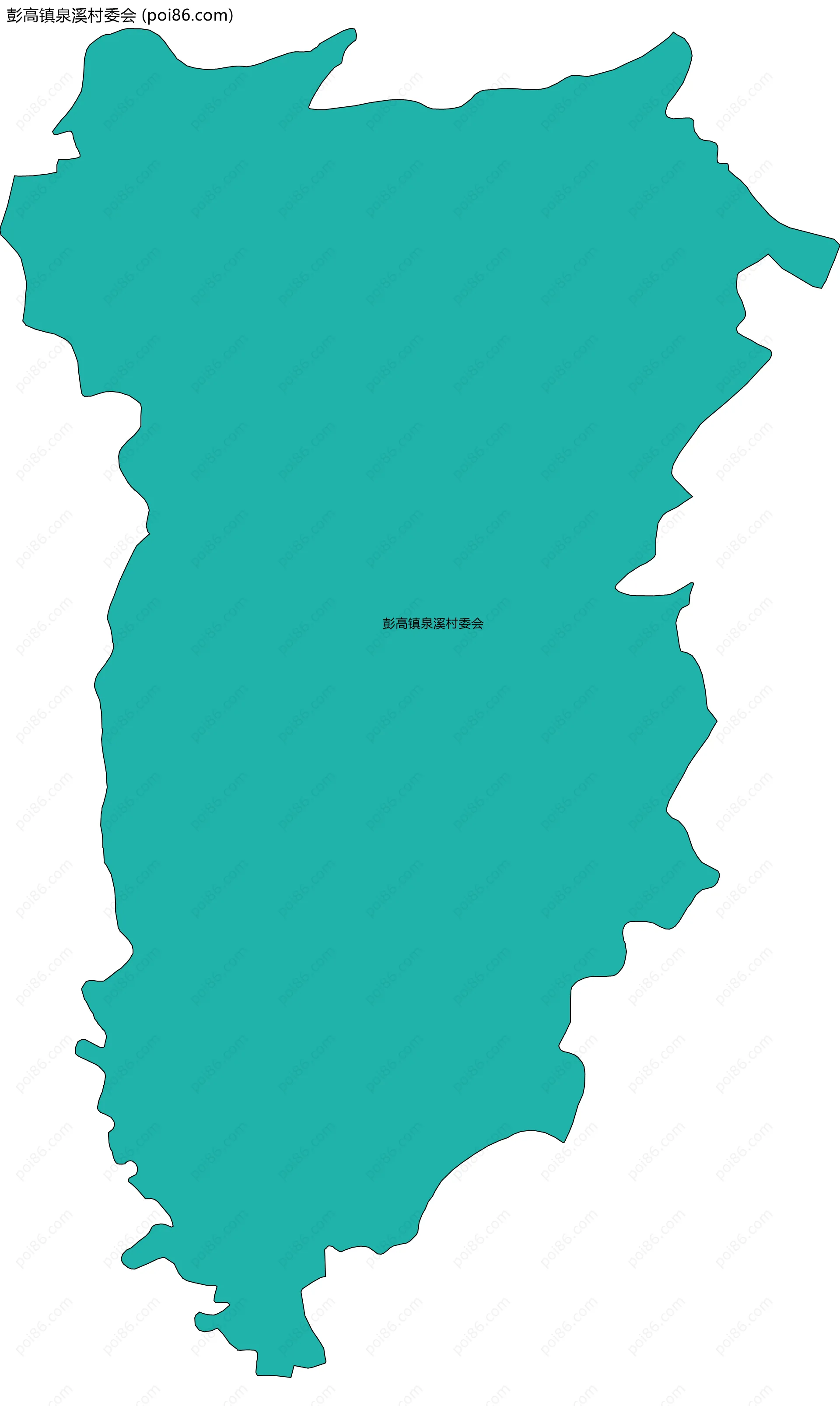 彭高镇泉溪村委会边界地图