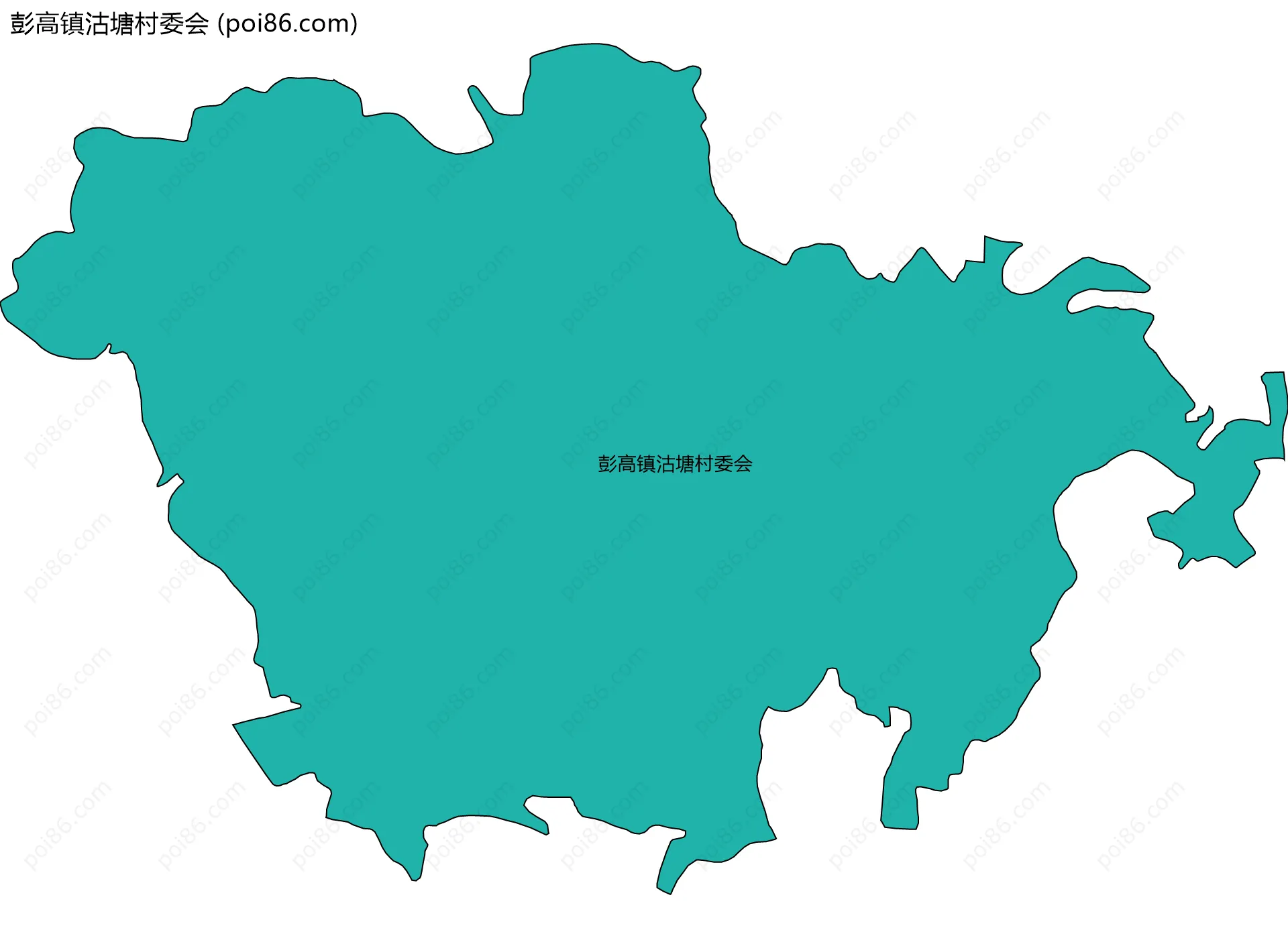 彭高镇沽塘村委会边界地图