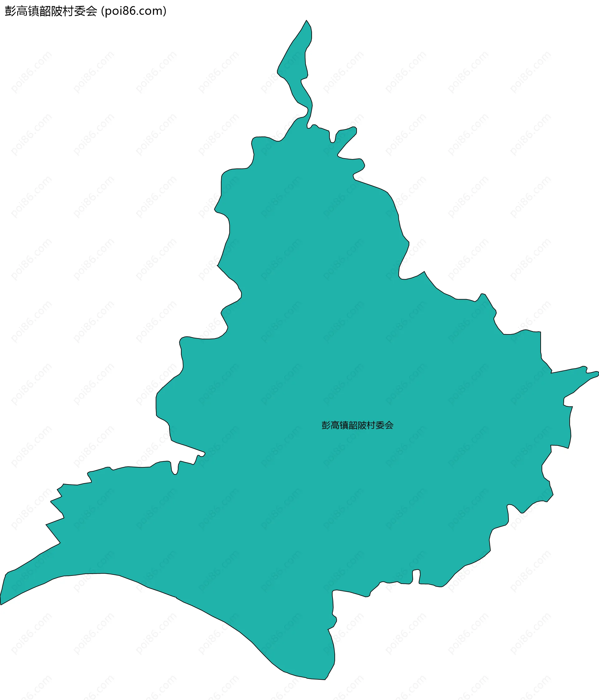 彭高镇韶陂村委会边界地图