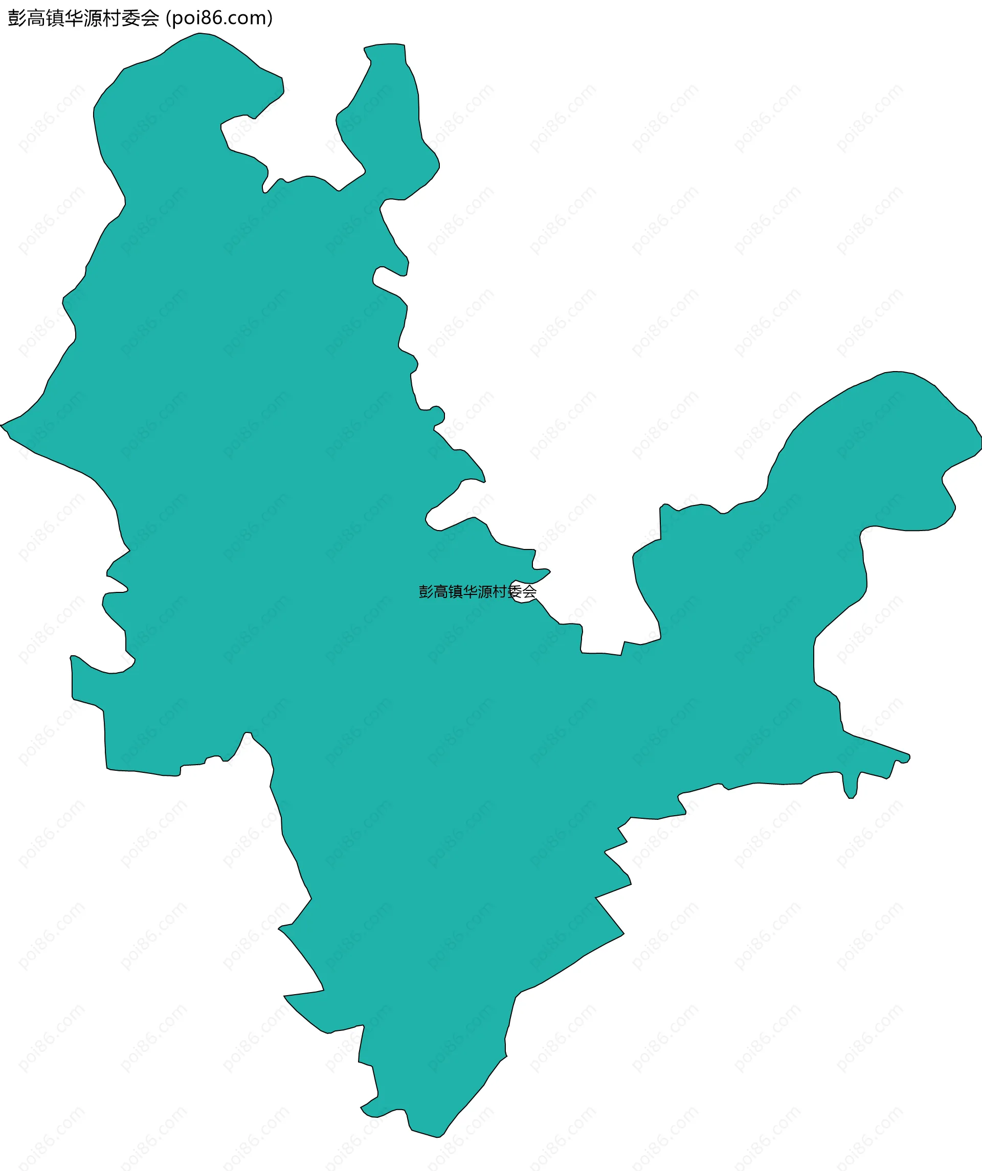 彭高镇华源村委会边界地图