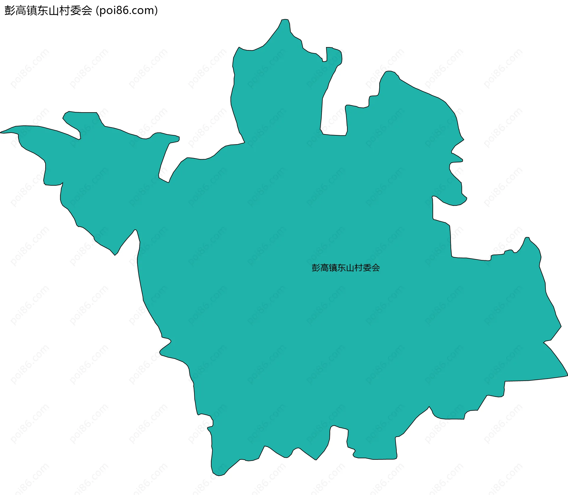 彭高镇东山村委会边界地图