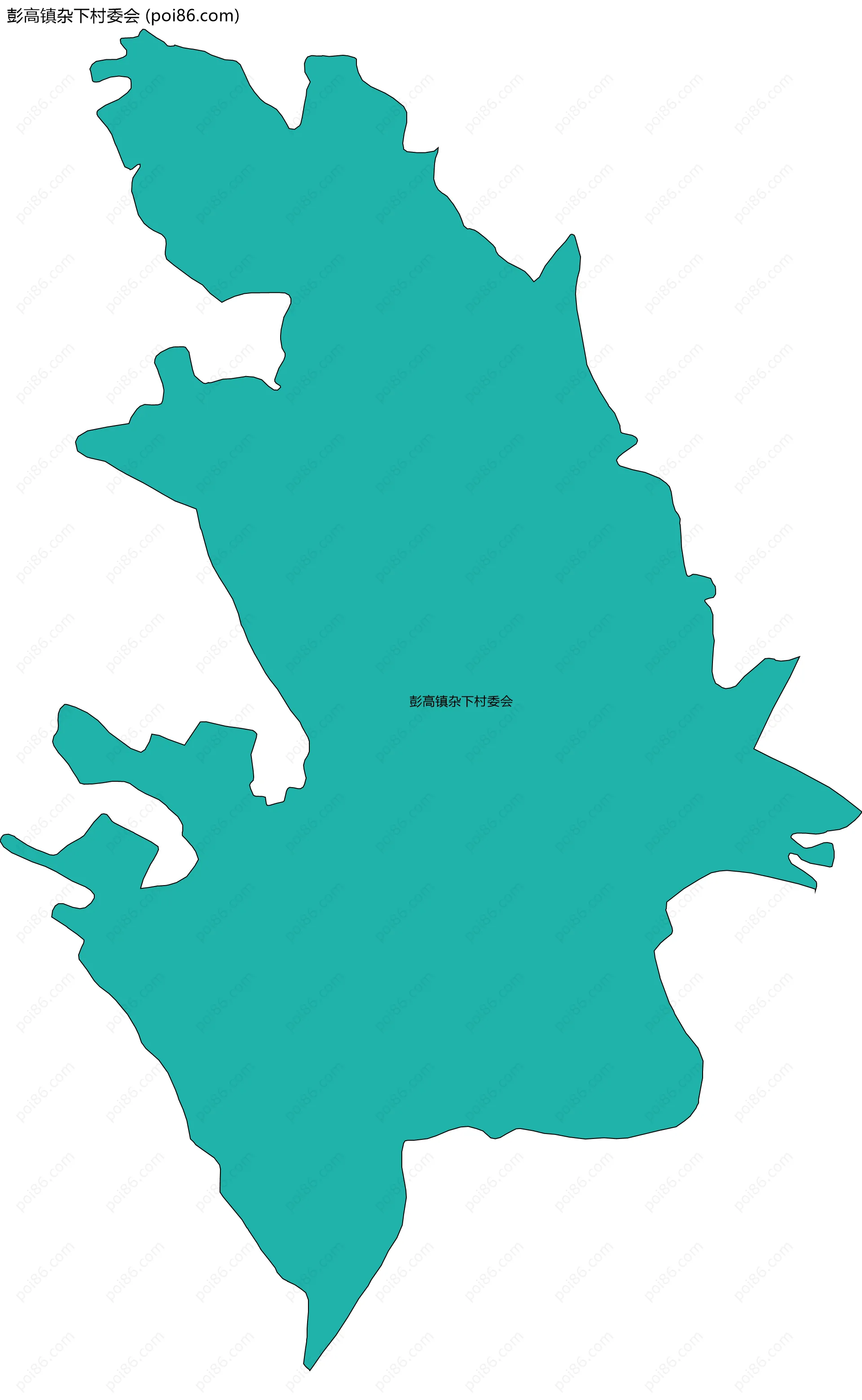 彭高镇杂下村委会边界地图