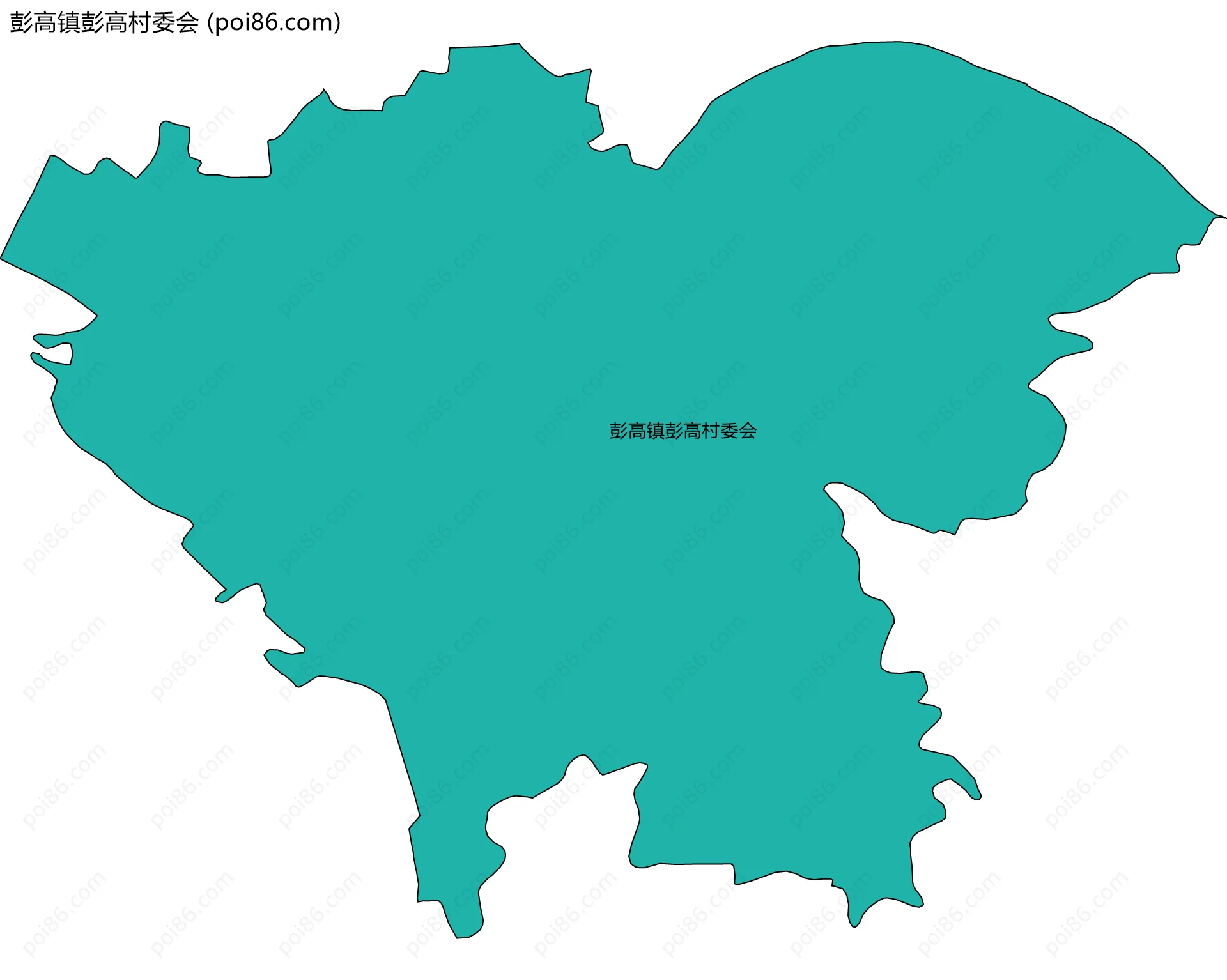 彭高镇彭高村委会边界地图