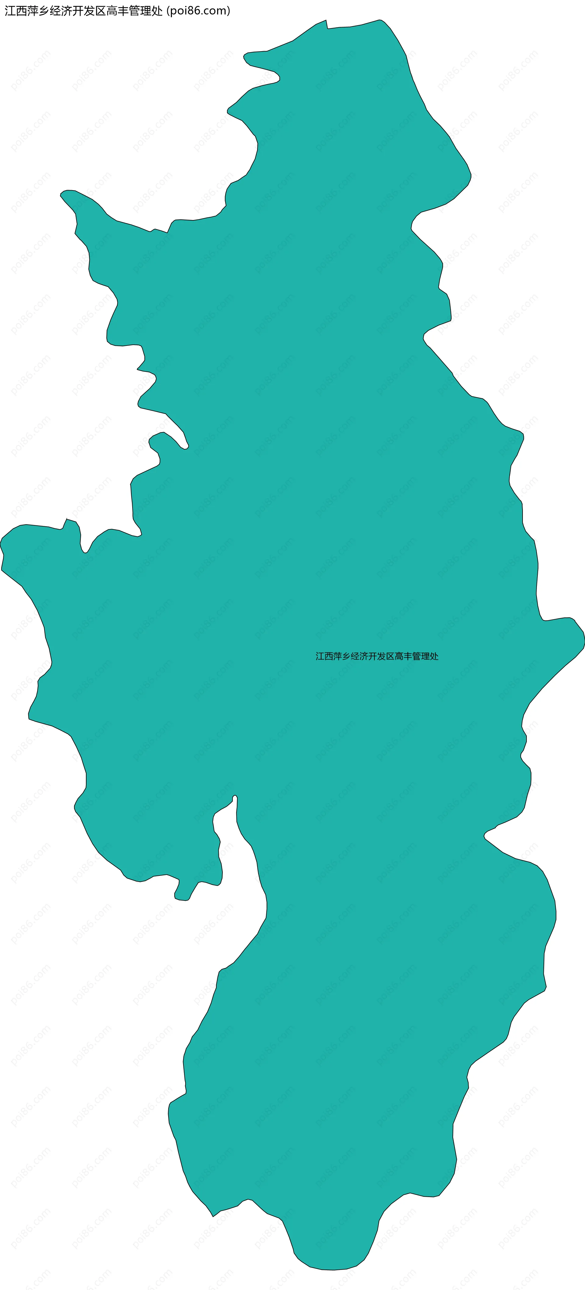 江西萍乡经济开发区高丰管理处边界地图