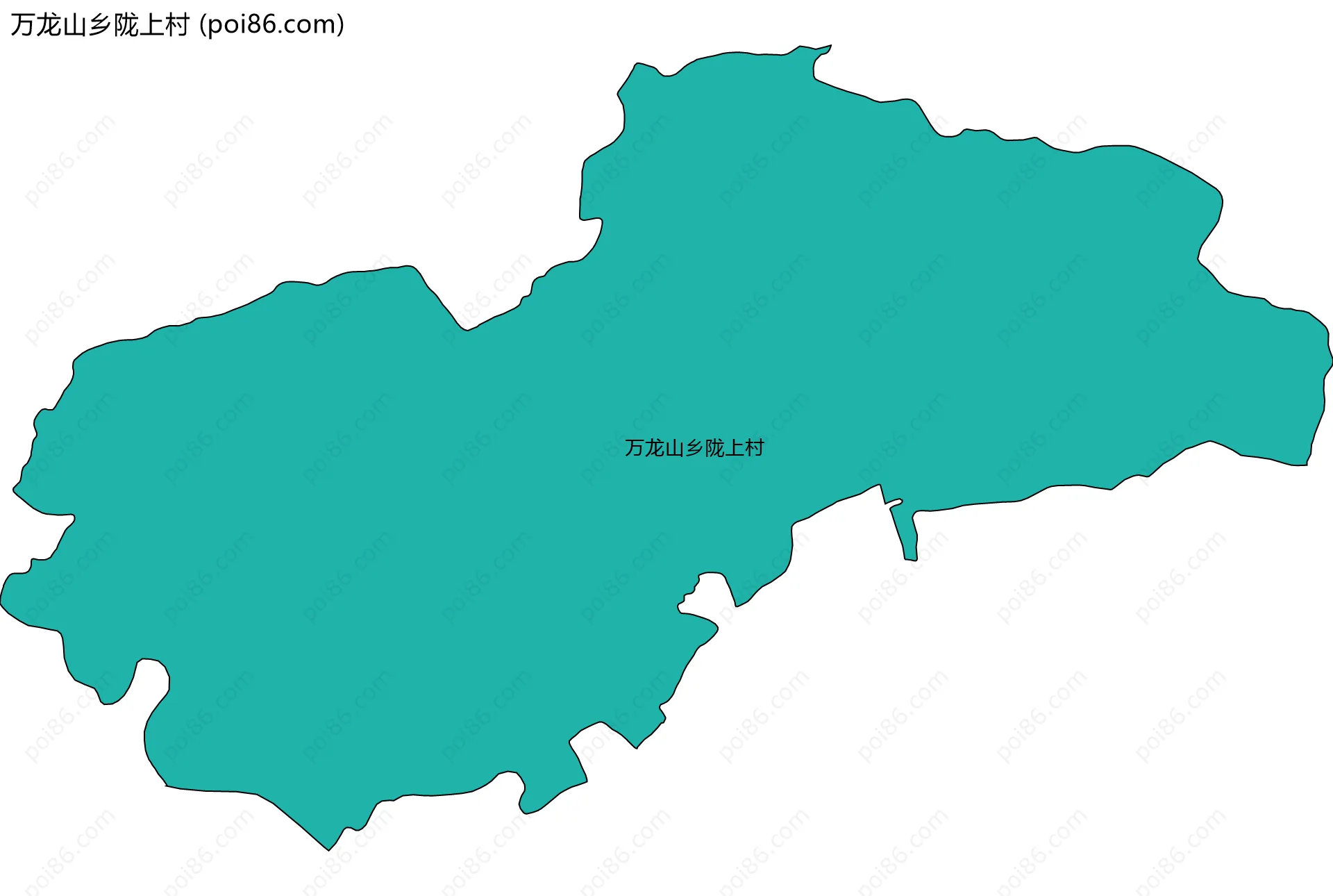 万龙山乡陇上村边界地图