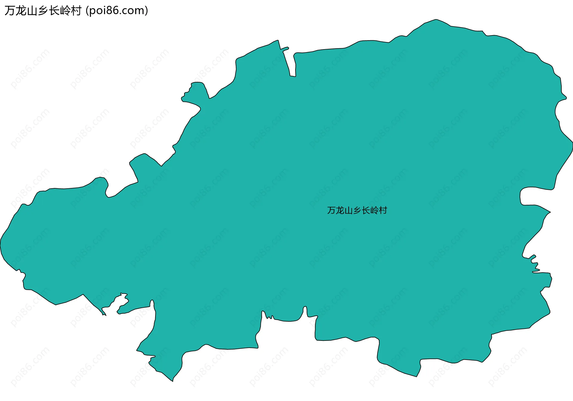 万龙山乡长岭村边界地图