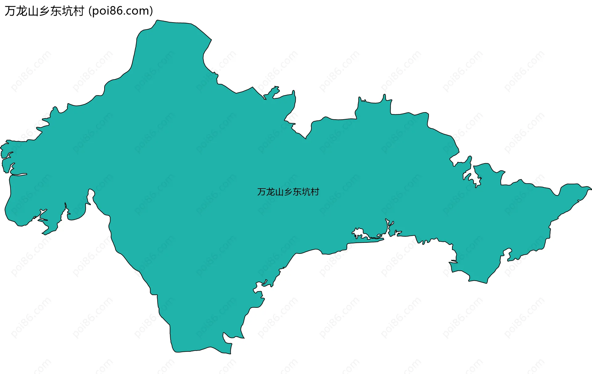 万龙山乡东坑村边界地图