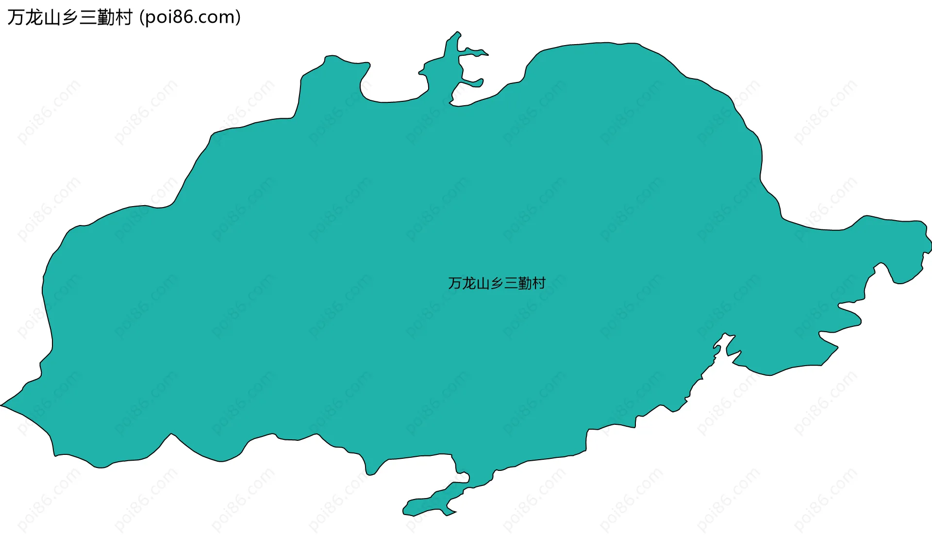 万龙山乡三勤村边界地图