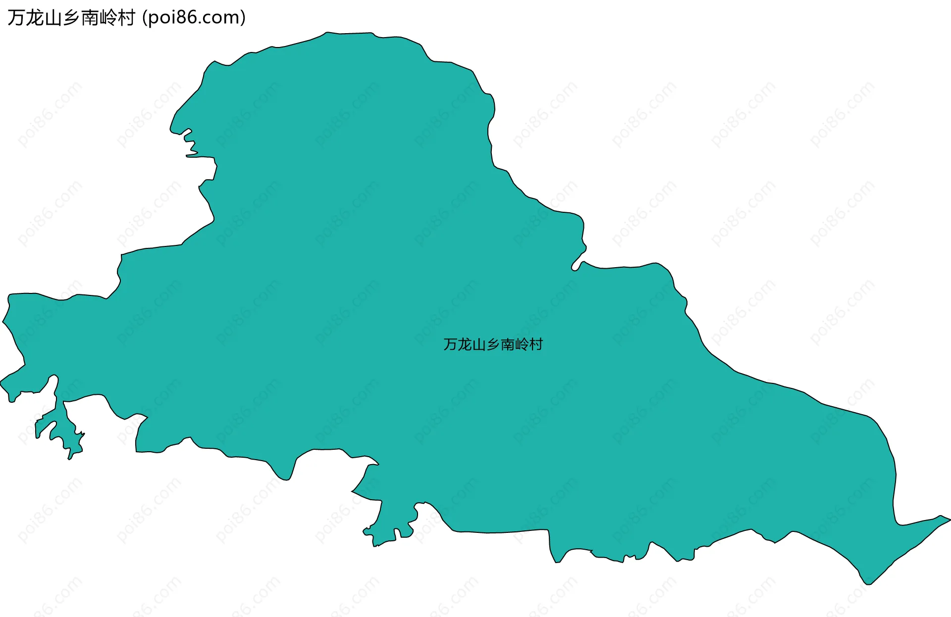 万龙山乡南岭村边界地图