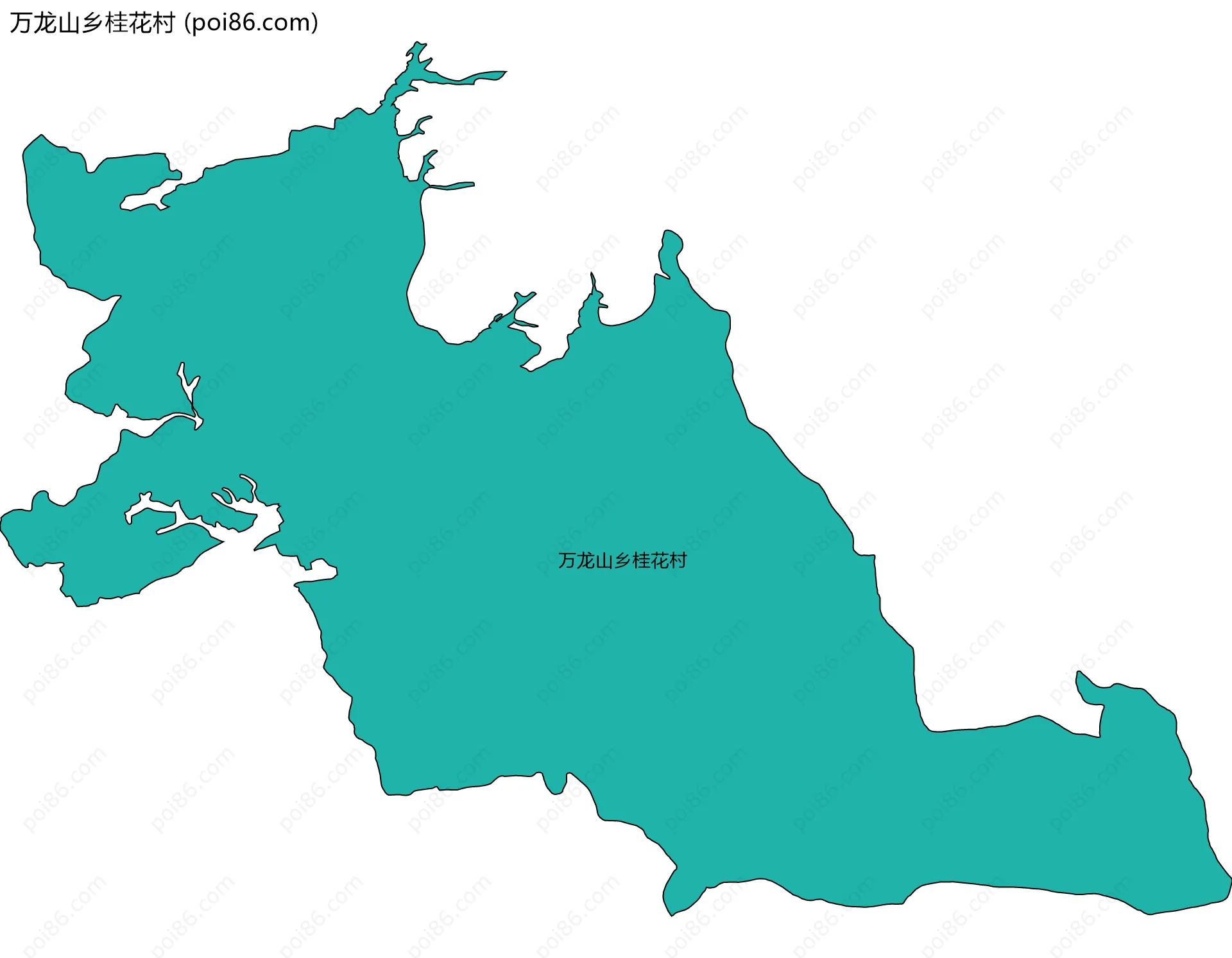 万龙山乡桂花村边界地图