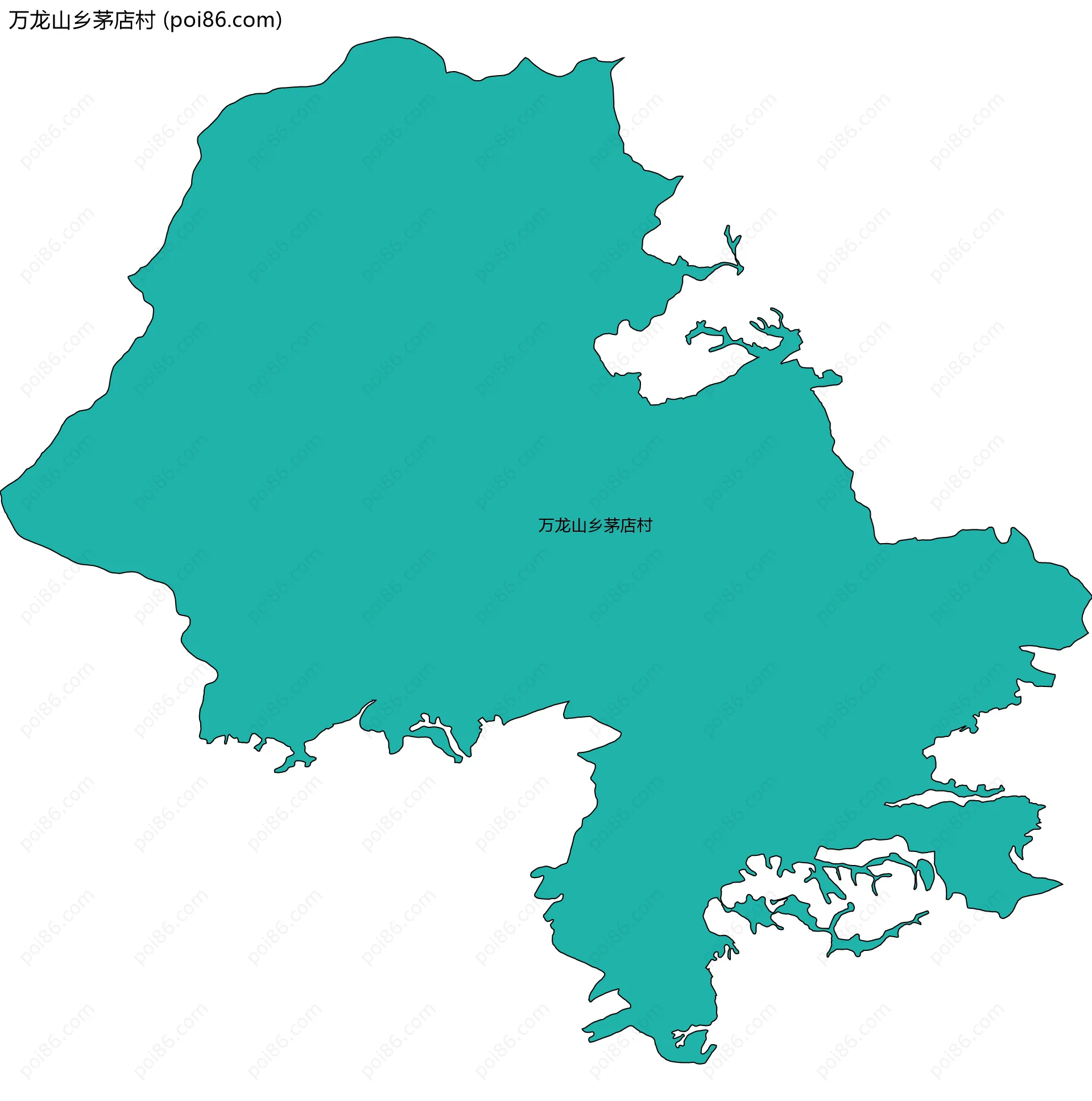 万龙山乡茅店村边界地图