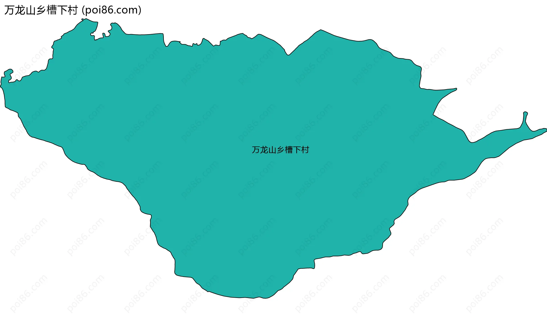 万龙山乡槽下村边界地图