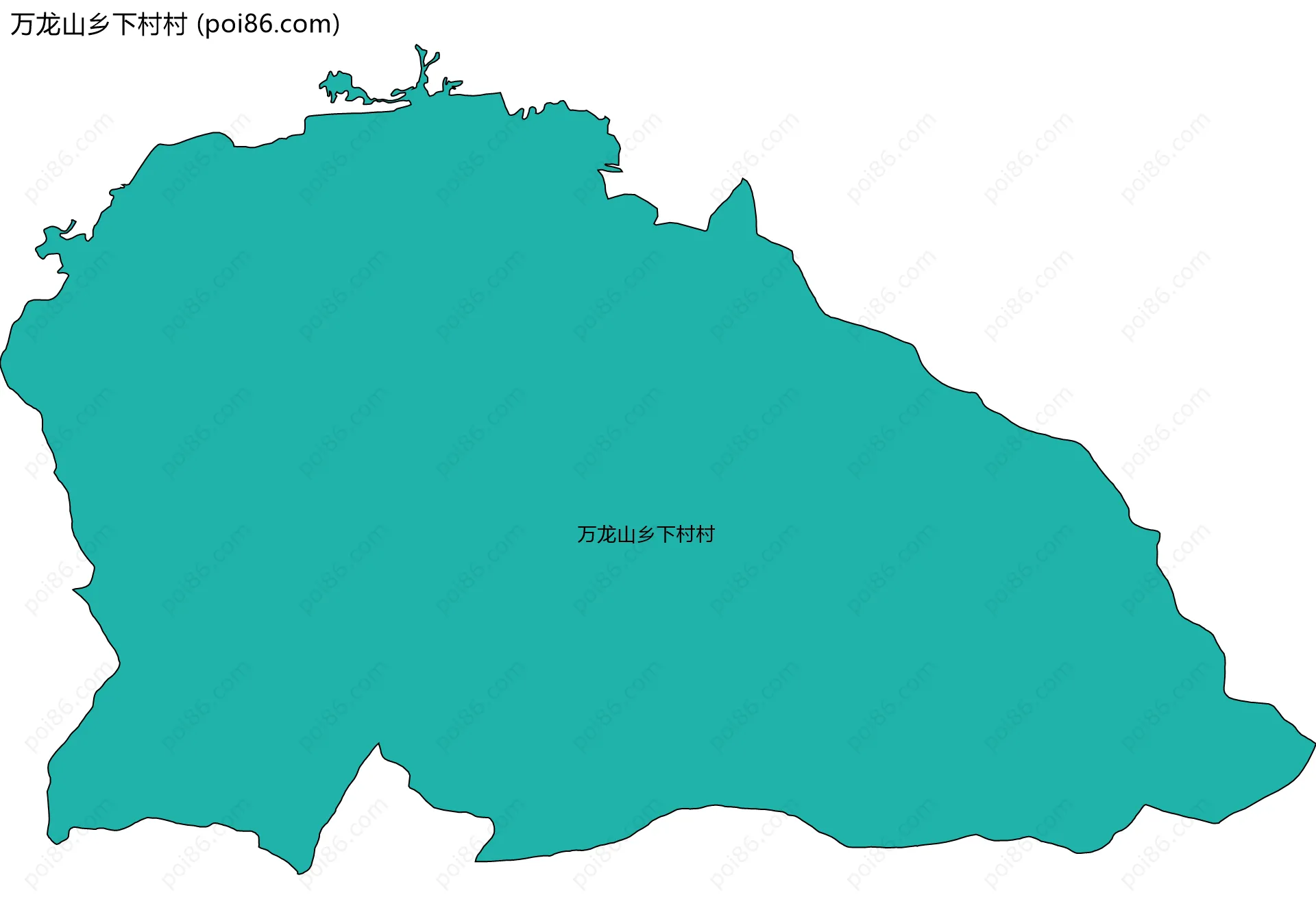 万龙山乡下村村边界地图