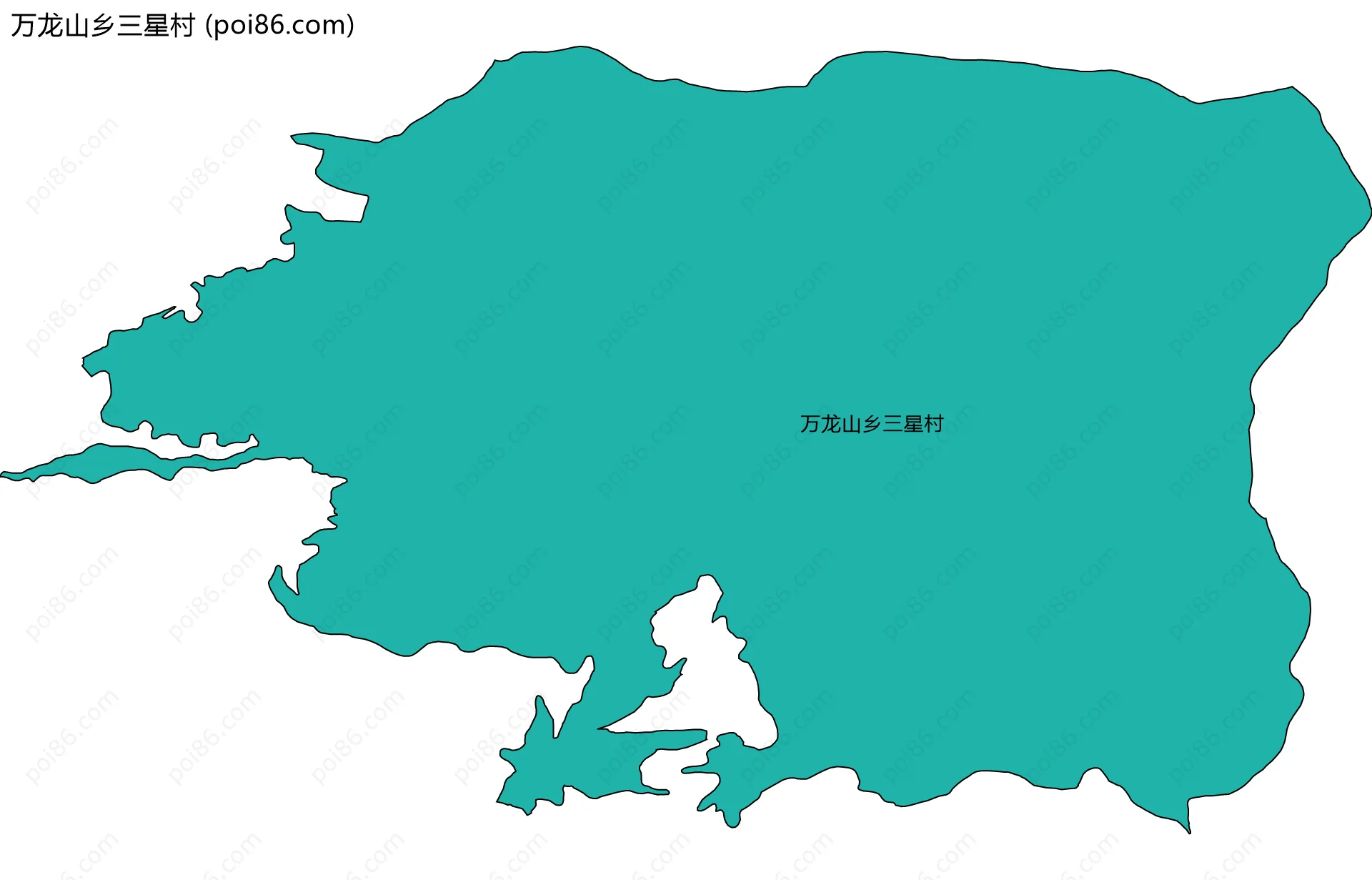 万龙山乡三星村边界地图