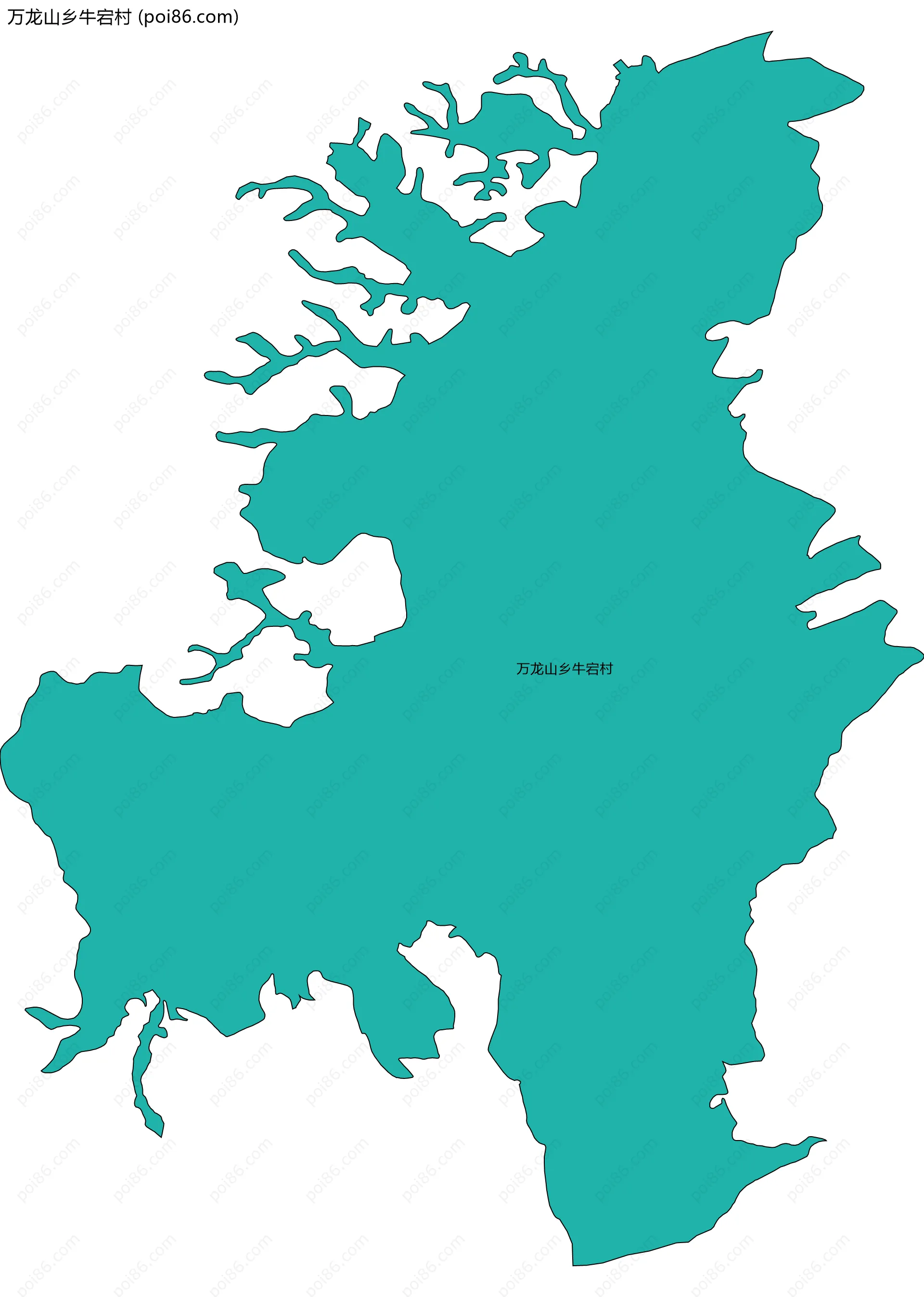 万龙山乡牛宕村边界地图