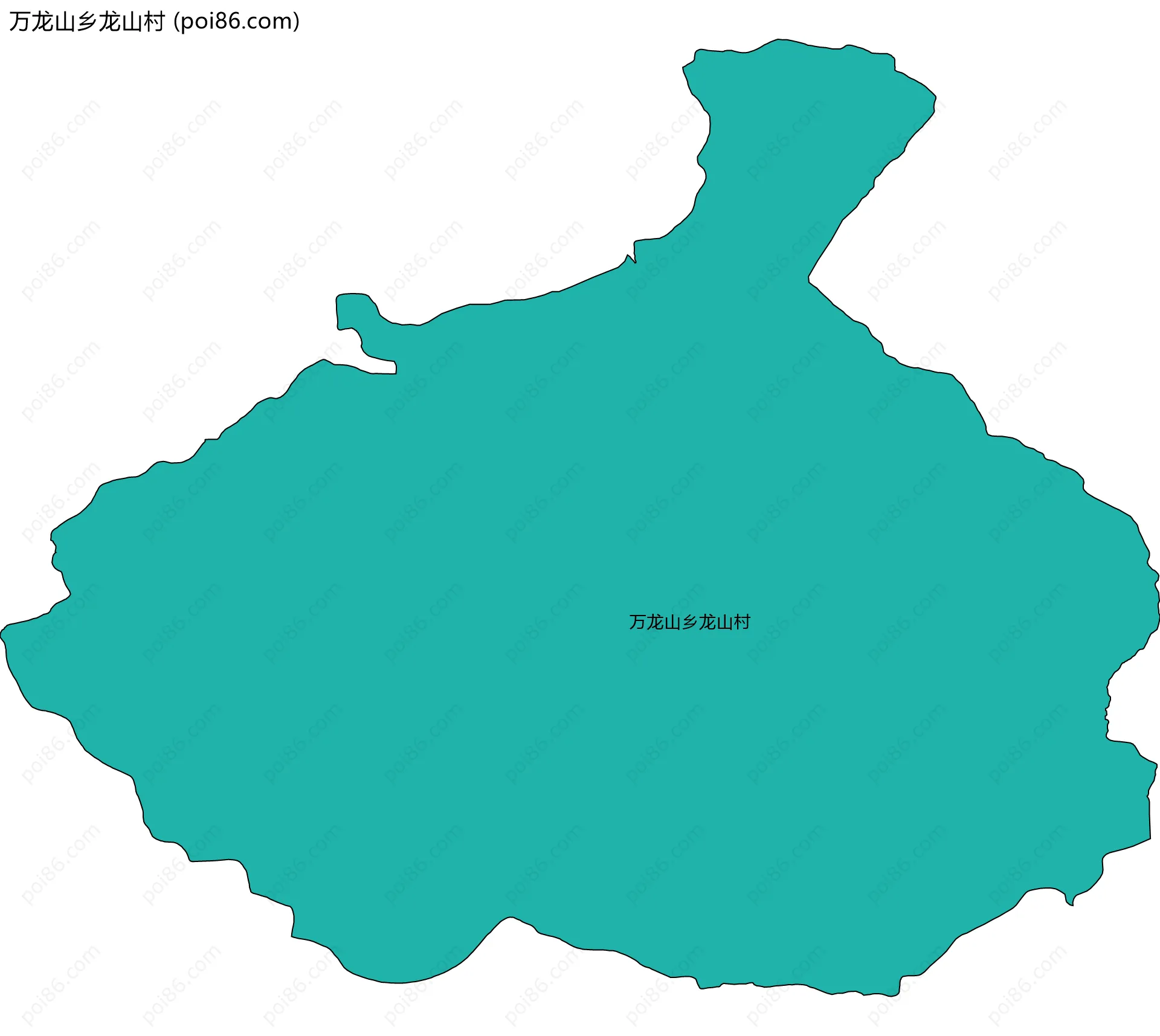 万龙山乡龙山村边界地图