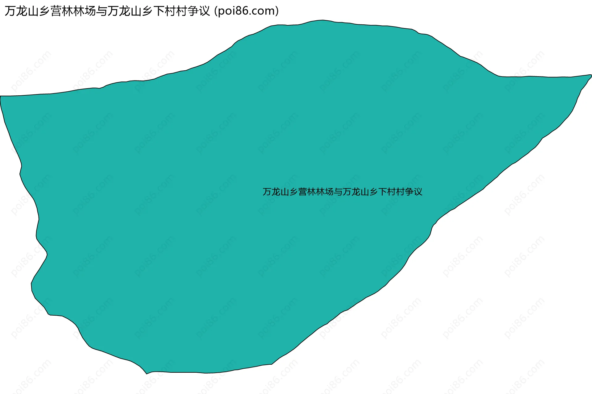 万龙山乡营林林场与万龙山乡下村村争议边界地图