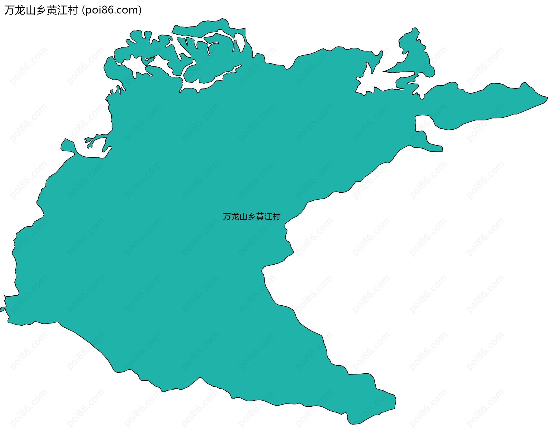 万龙山乡黄江村边界地图