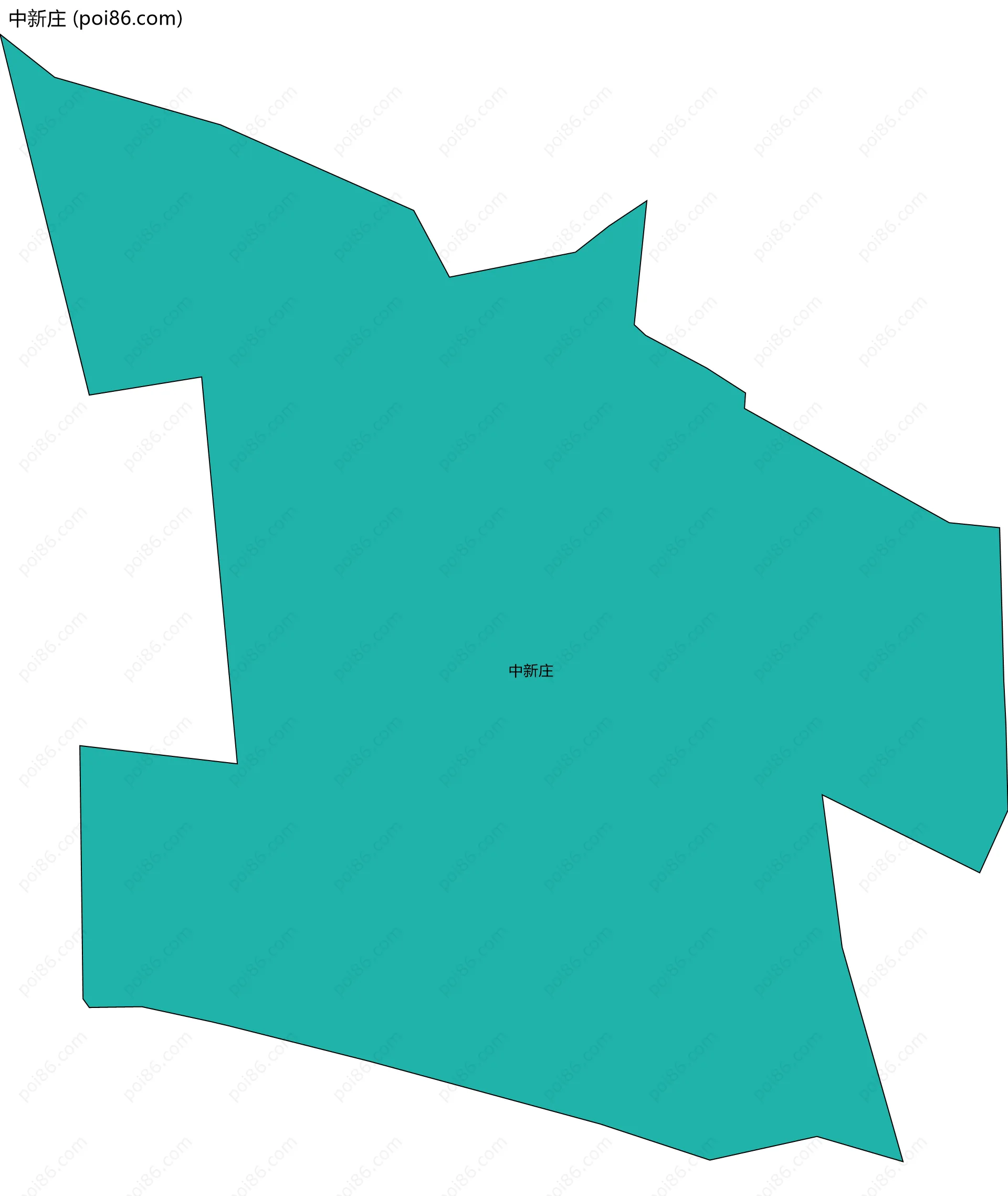 中新庄边界地图