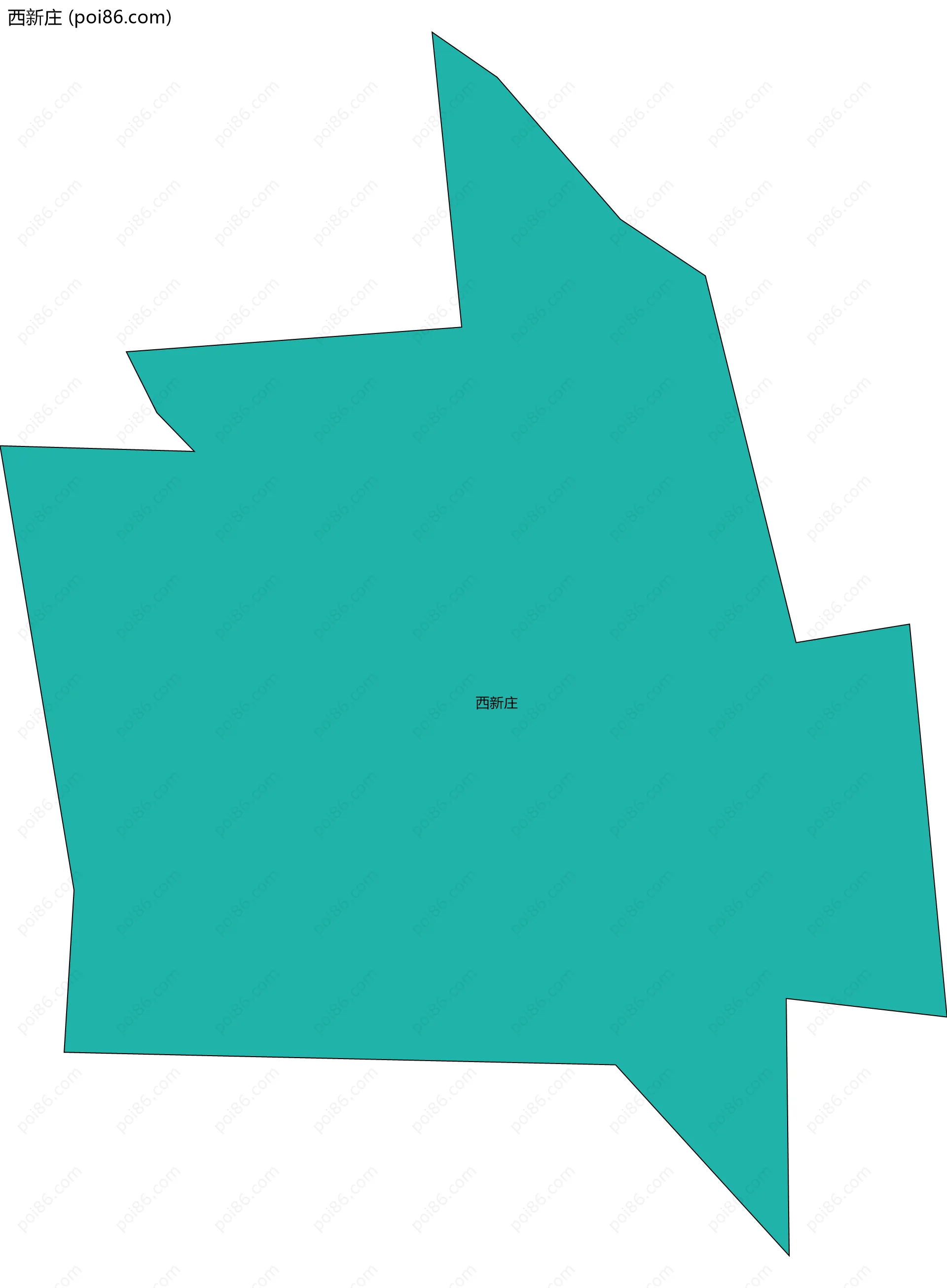 西新庄边界地图