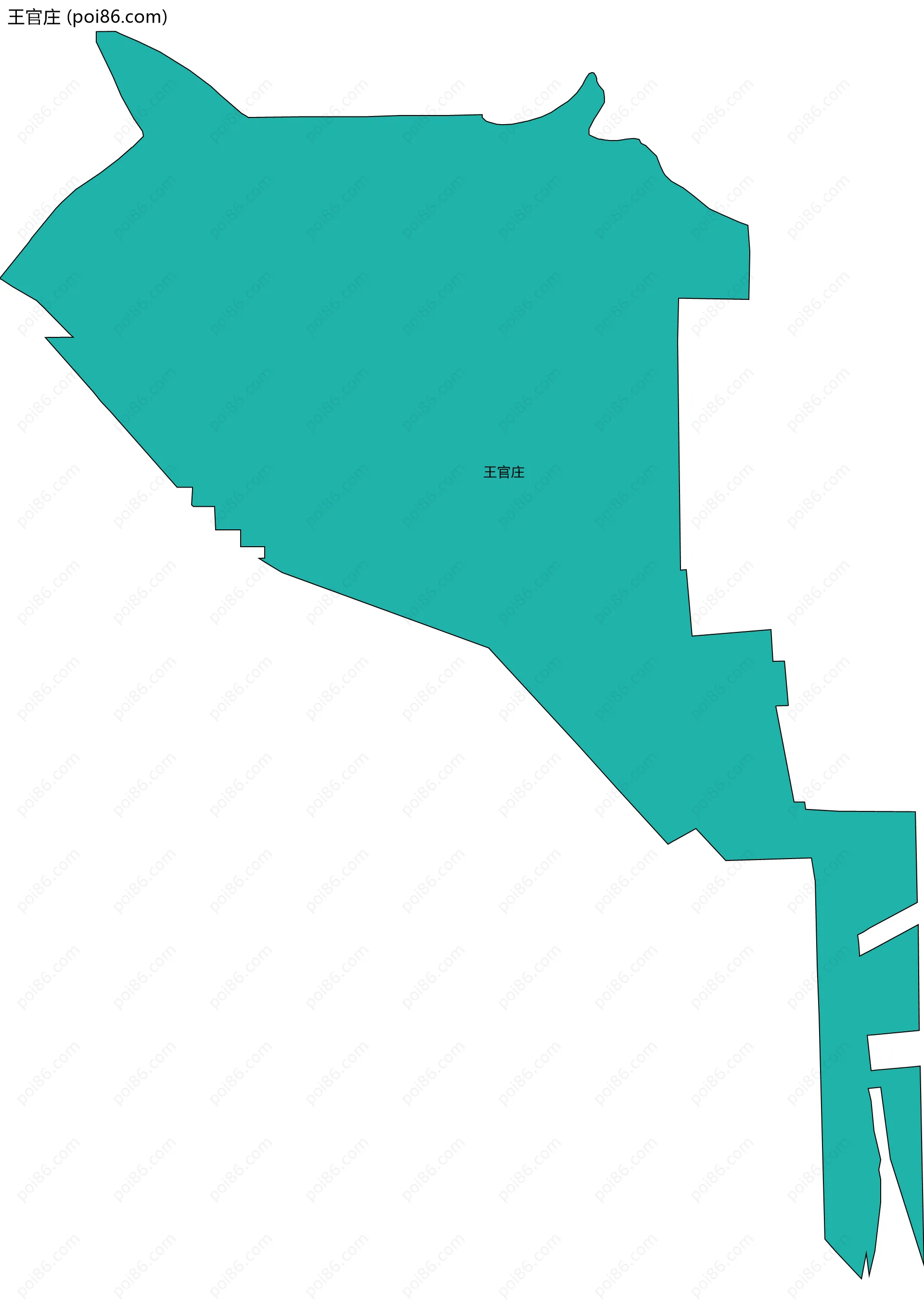 王官庄边界地图