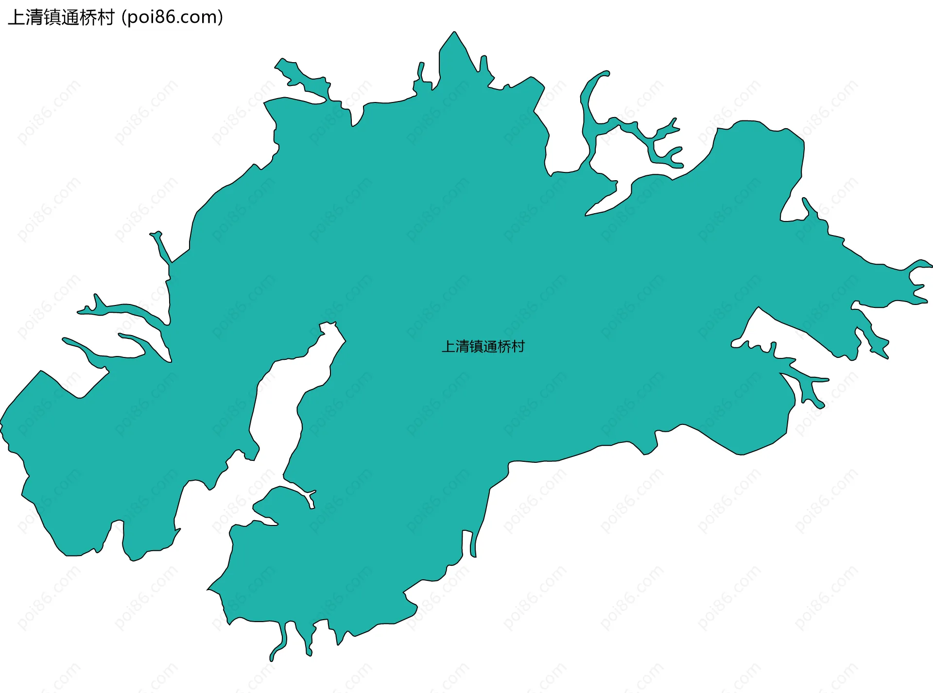 上清镇通桥村边界地图