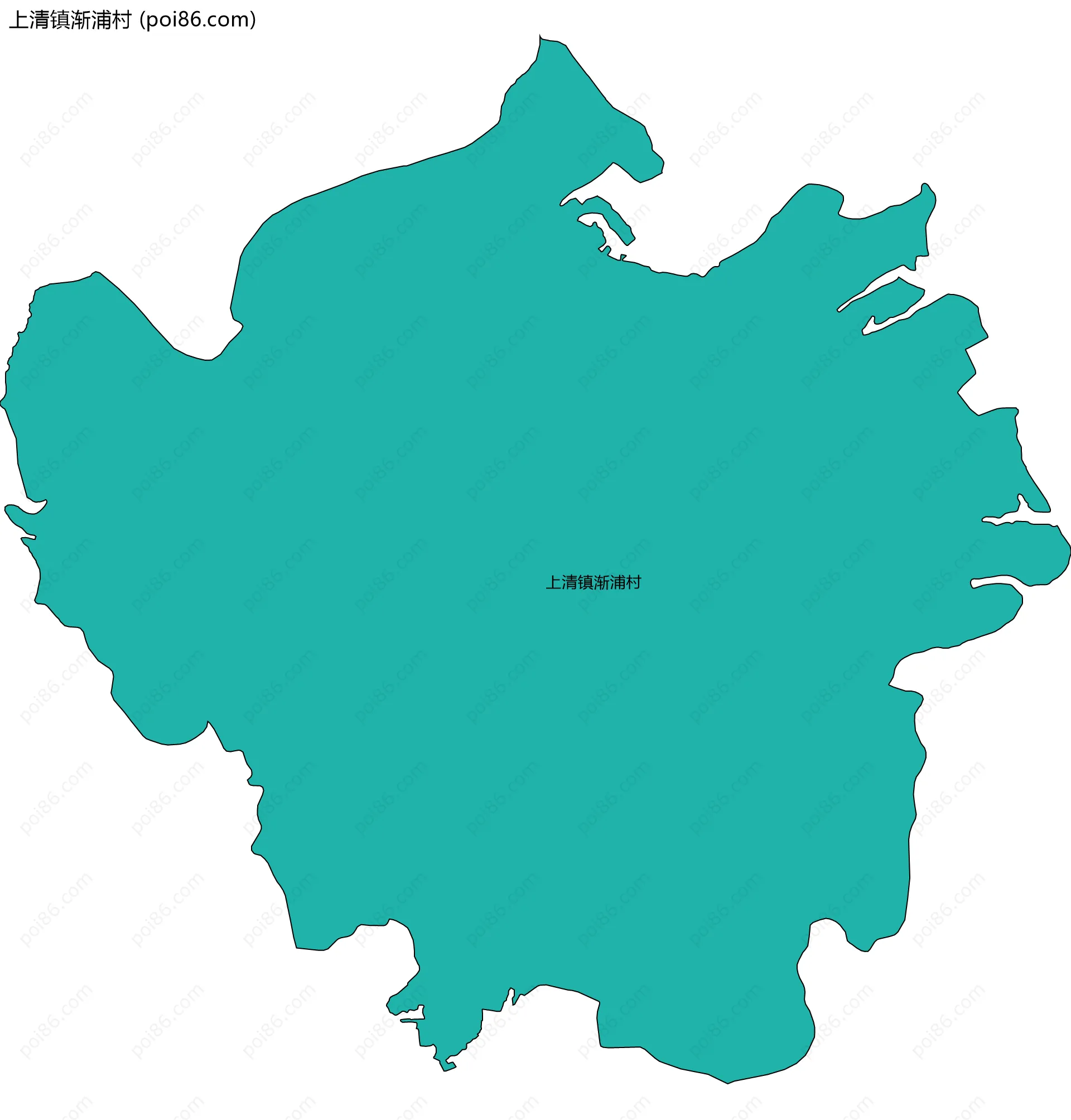 上清镇渐浦村边界地图