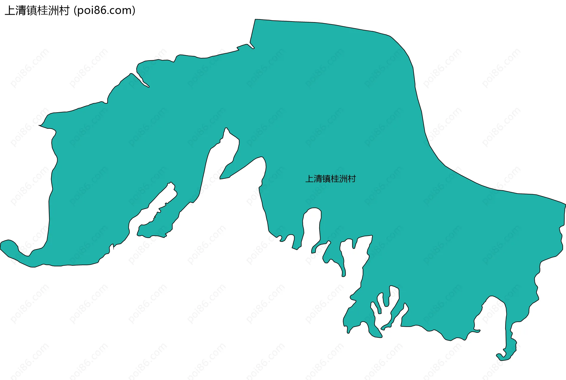 上清镇桂洲村边界地图