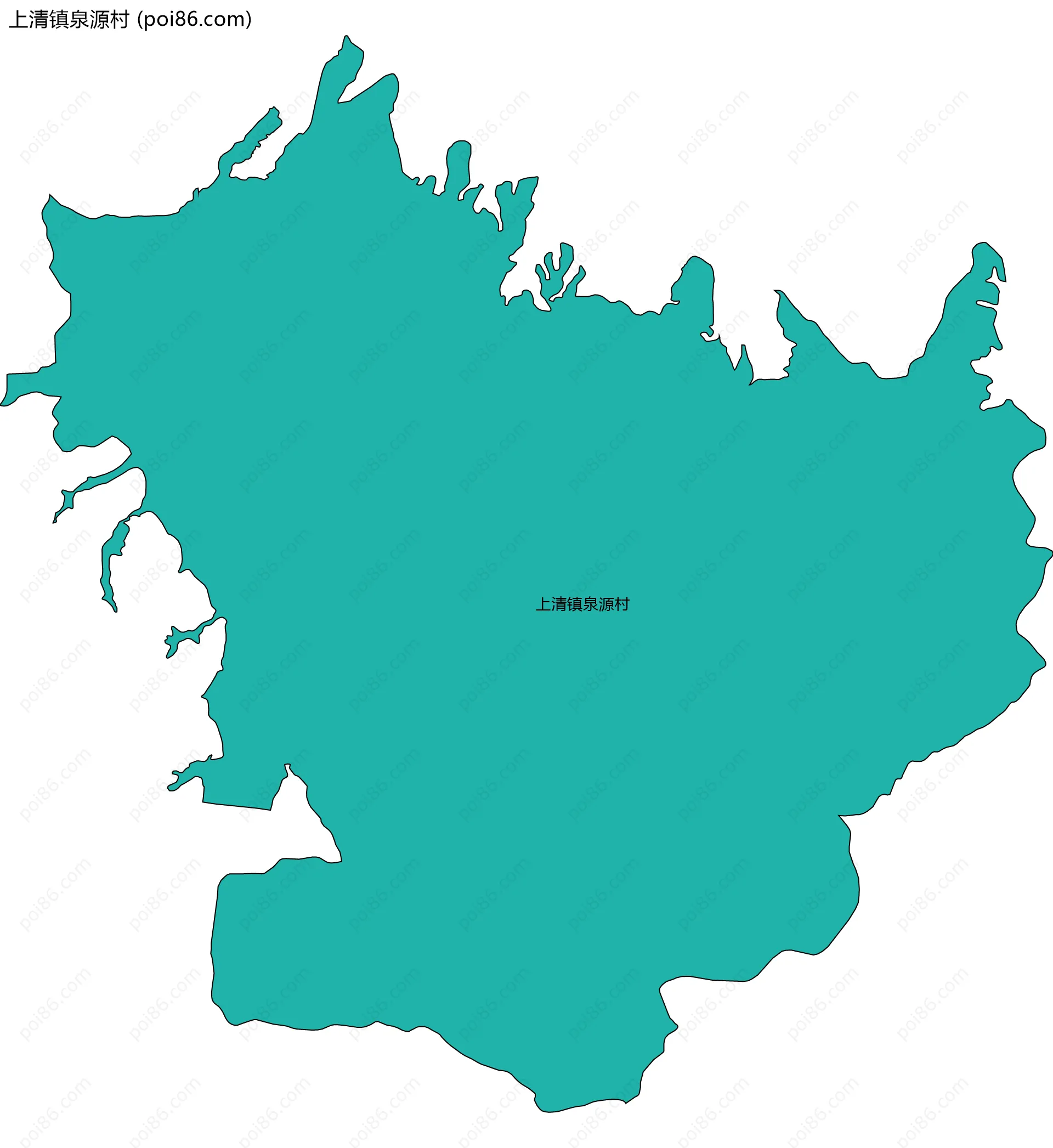 上清镇泉源村边界地图