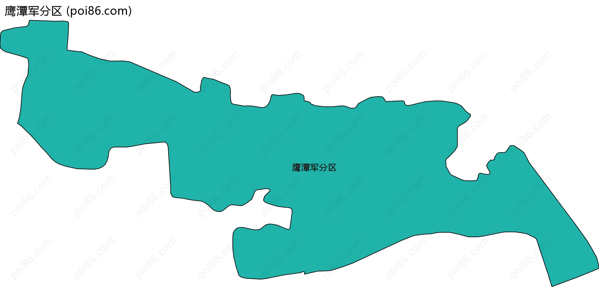 鹰潭军分区边界地图