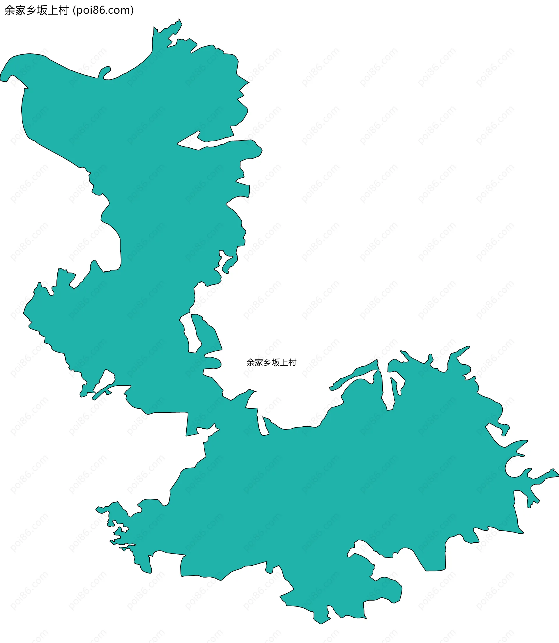 余家乡坂上村边界地图