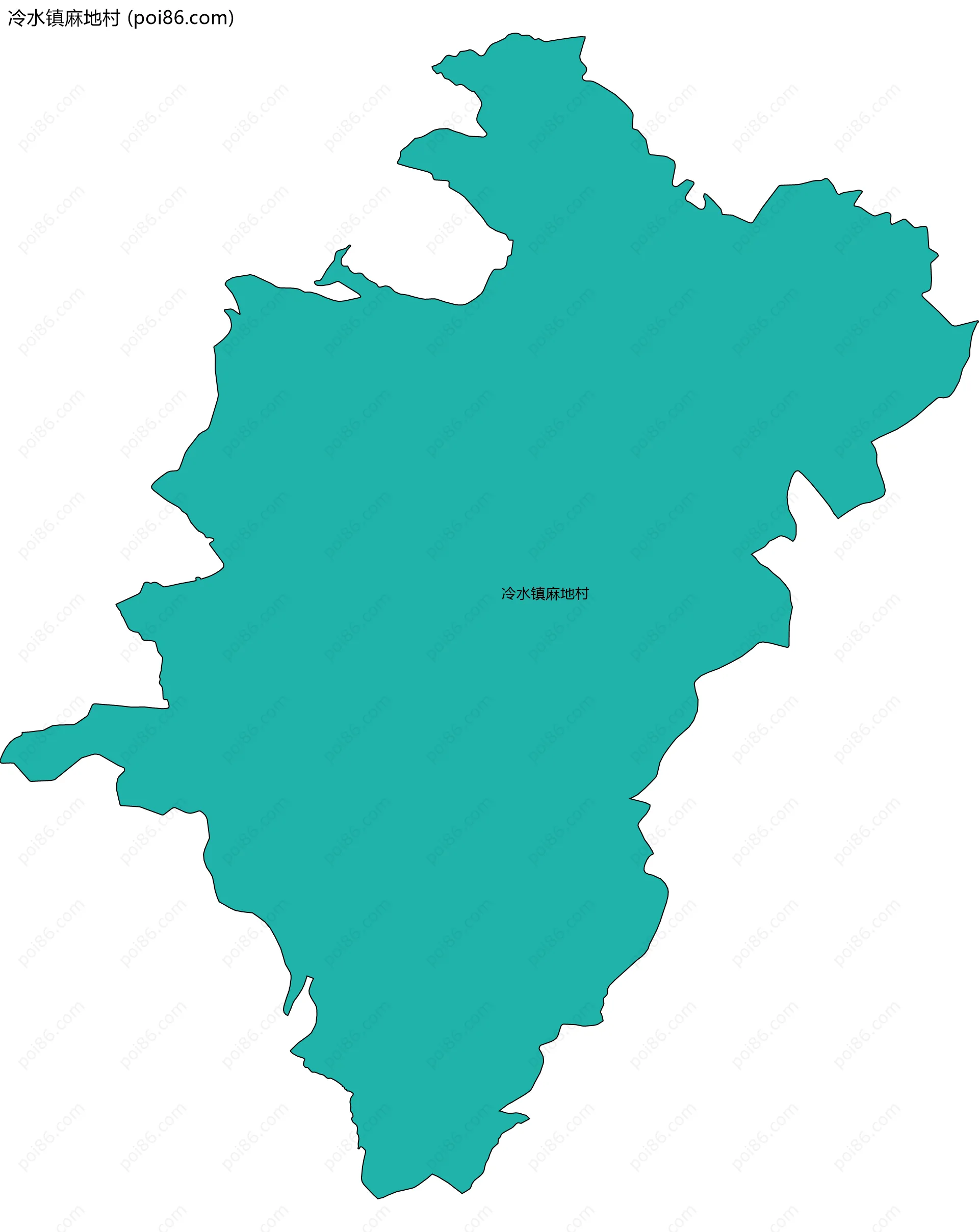 冷水镇麻地村边界地图