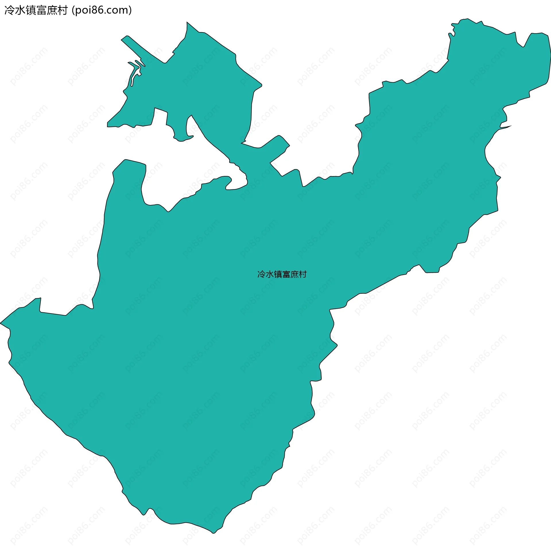 冷水镇富庶村边界地图