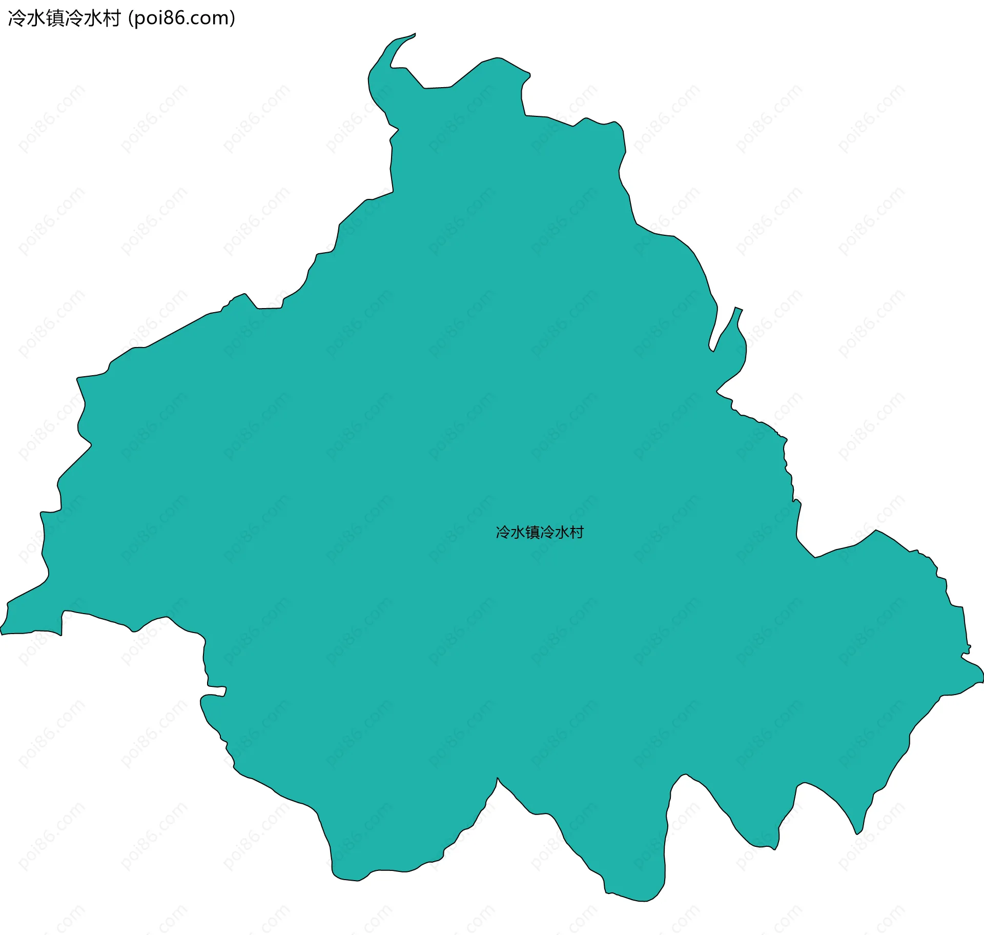 冷水镇冷水村边界地图