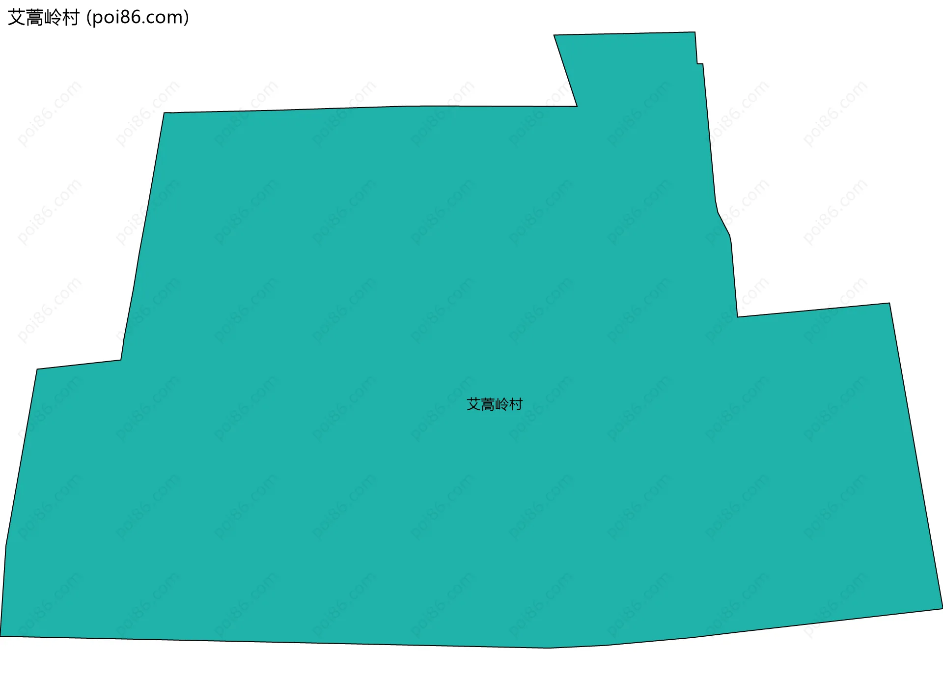艾蒿岭村边界地图