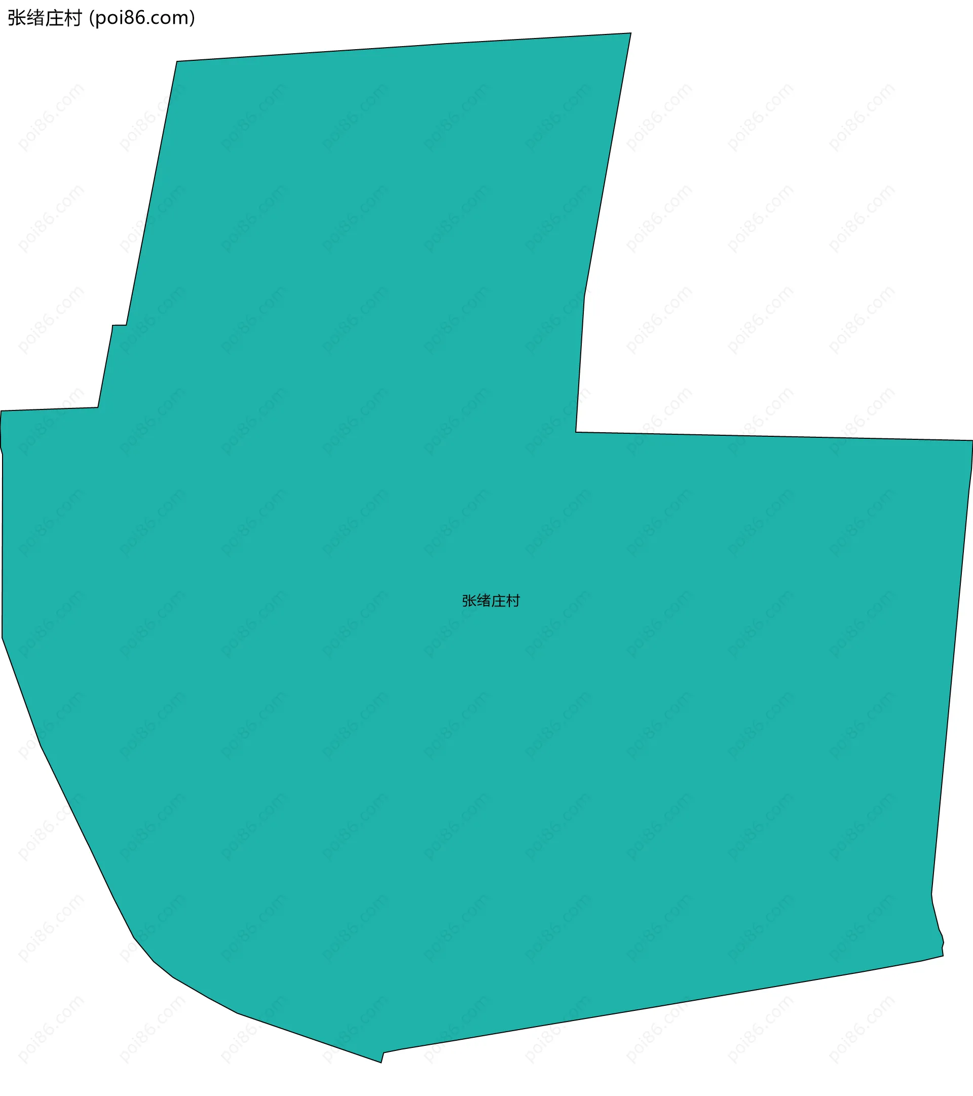 张绪庄村边界地图